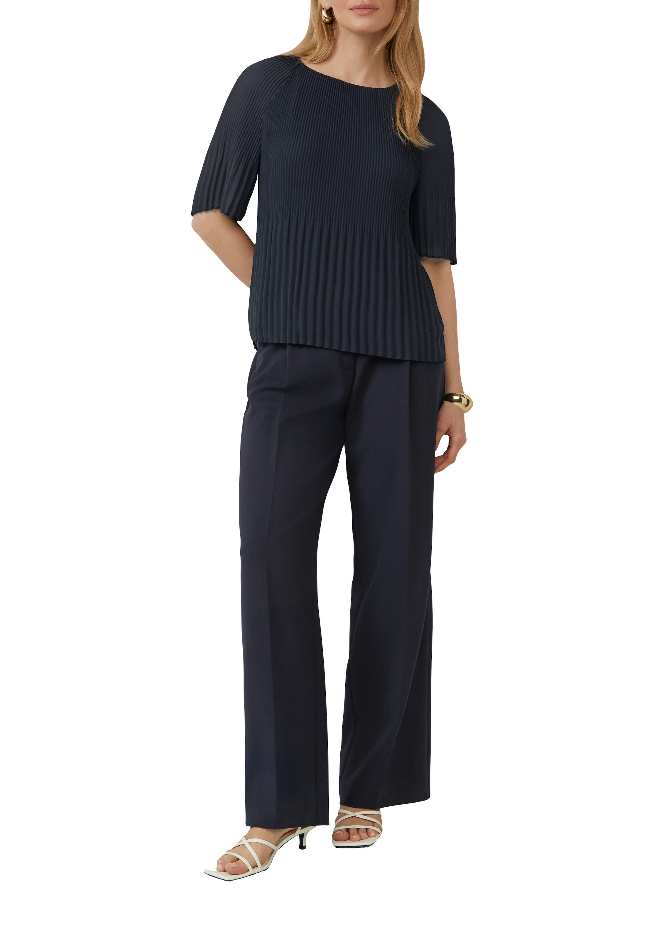 s.Oliver BLACK LABEL Kurzarmbluse, mit Struktur