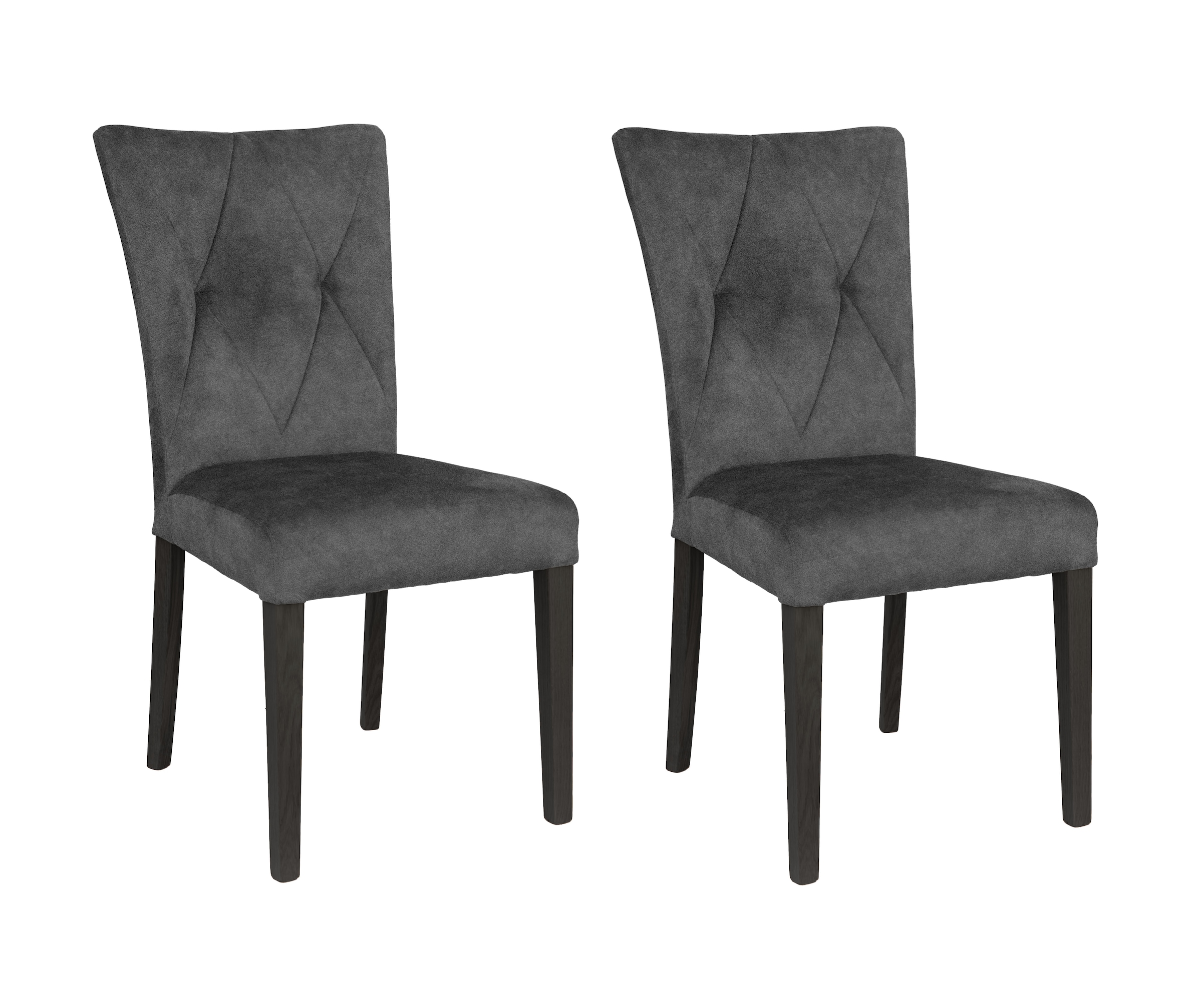 Home affaire 4-Fußstuhl »Diamond«, (Set), 2 St., Samtvelours, Sitz und Ruec günstig online kaufen