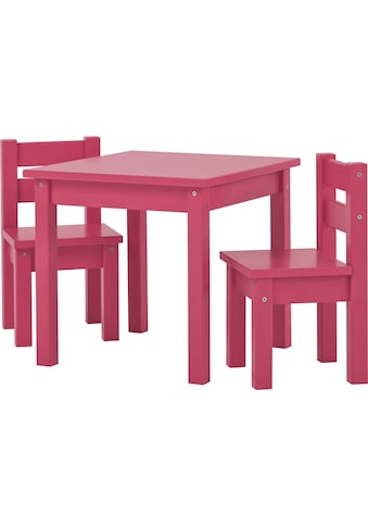 Kindersitzgruppe »MADS Kindersitzgruppe«, (Set, 4 tlg., 1 Tisch, 3 Stühle)