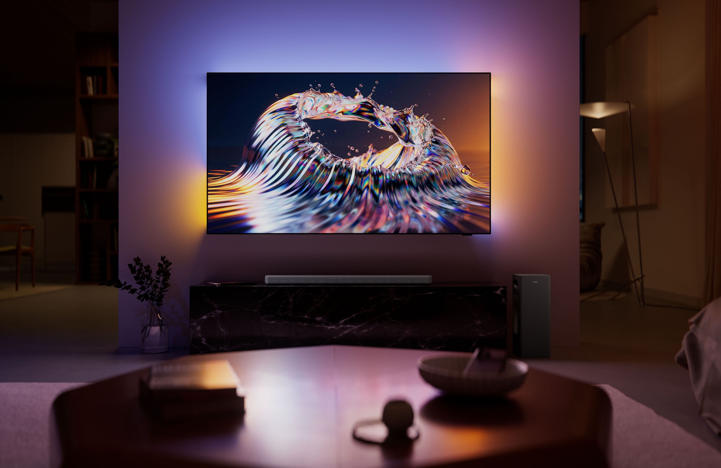 Philips Lautsprecher »TAB8301/10« 3.1.2 (A2DP Bluetooth | AVRCP Bluetooth | Bluetooth App-Steuerung | Bassregelung | Equalizer | Nacht Modus | USB-Wiedergabe 190 W)