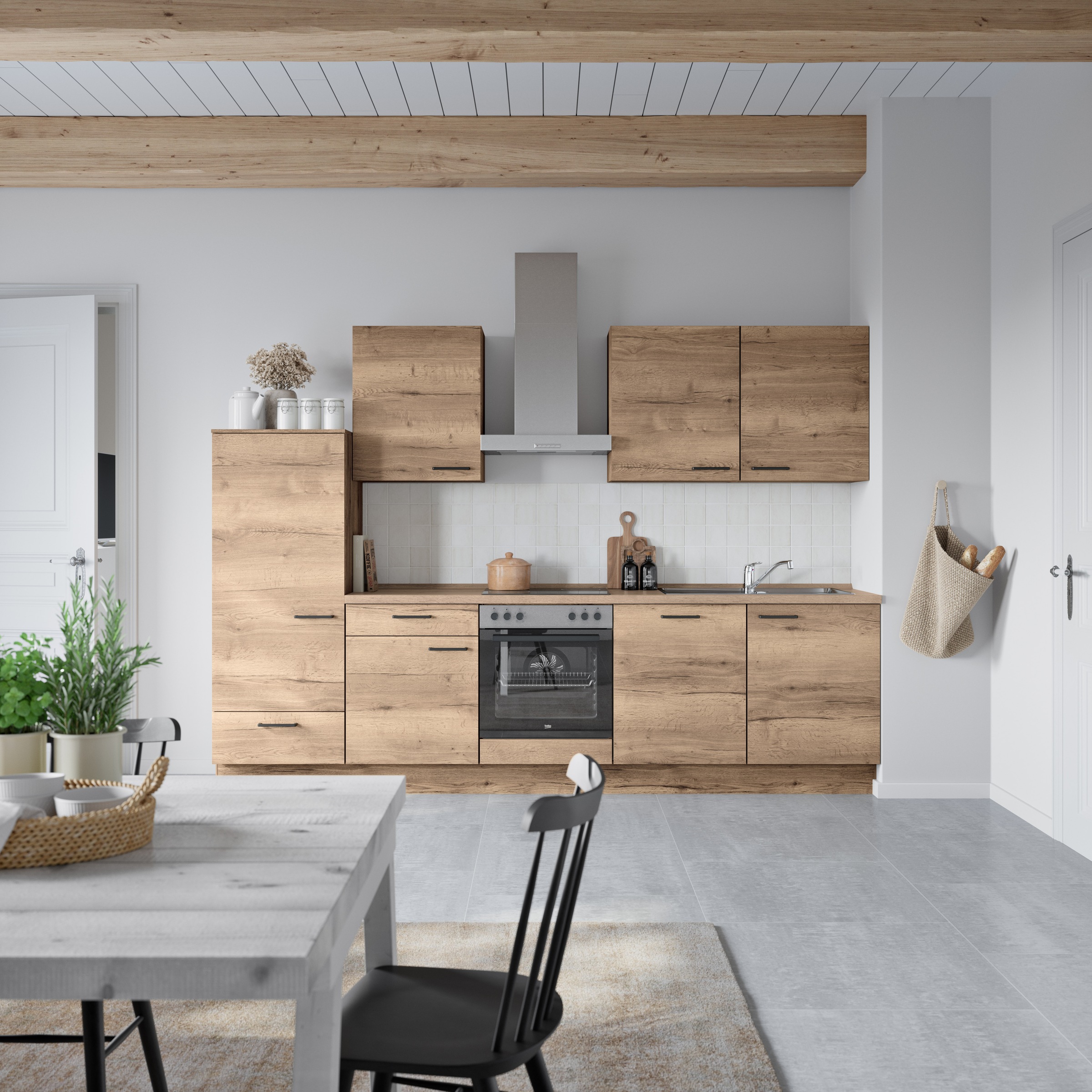 nobilia® Küchenzeile »"Structura I"«, vormontiert, Ausrichtung wählbar, Bre günstig online kaufen