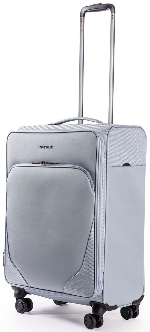 Stratic Weichgepäck-Trolley »Mix M, steel«, 4 Rollen, Reisekoffer Reisegepäck Aufgabegepäck TSA-Zahlenschloss