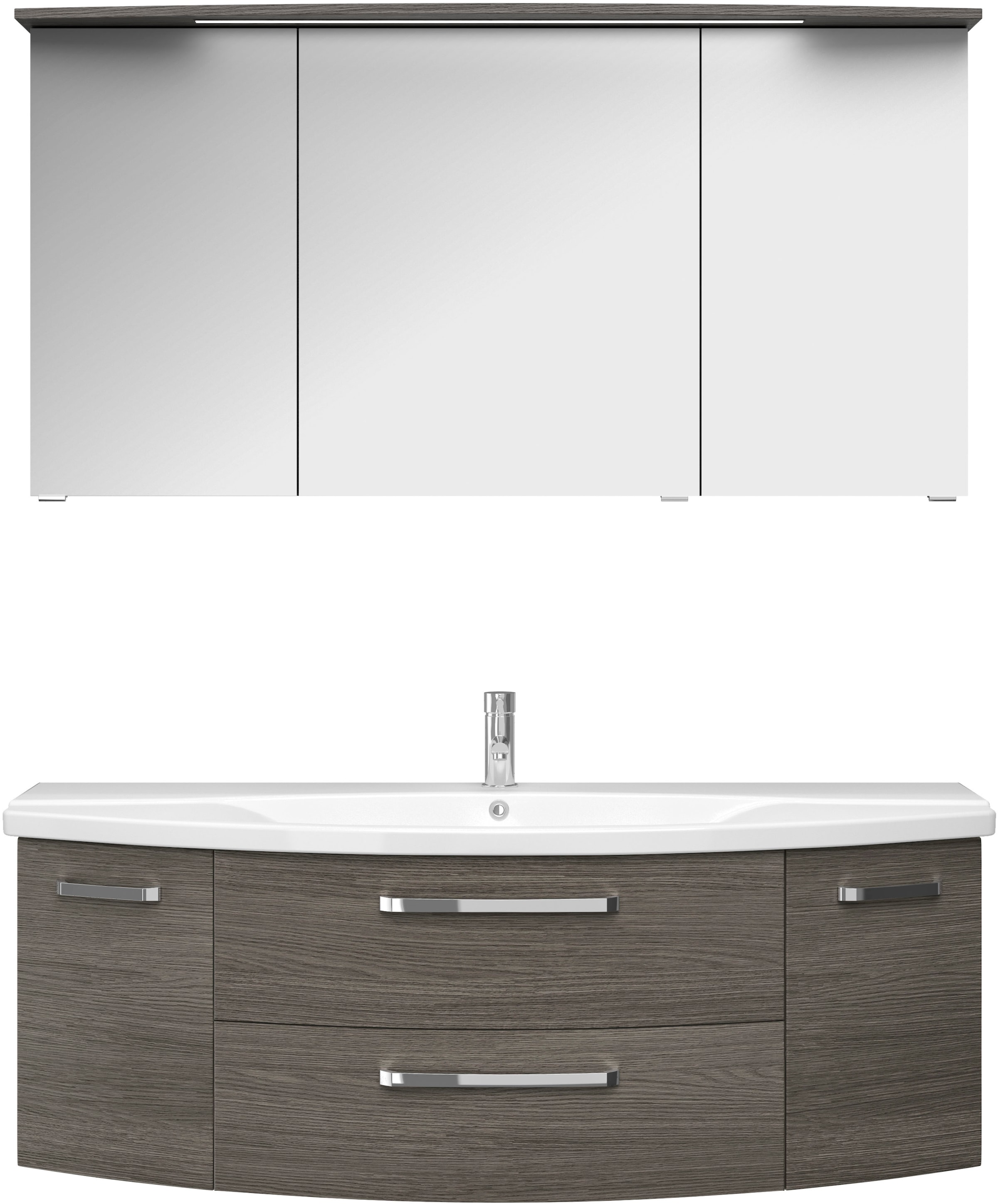 Saphir Badmöbel-Set »Serie 4010 2-teilig Keramik-Waschtisch mit LED-Spiegel günstig online kaufen