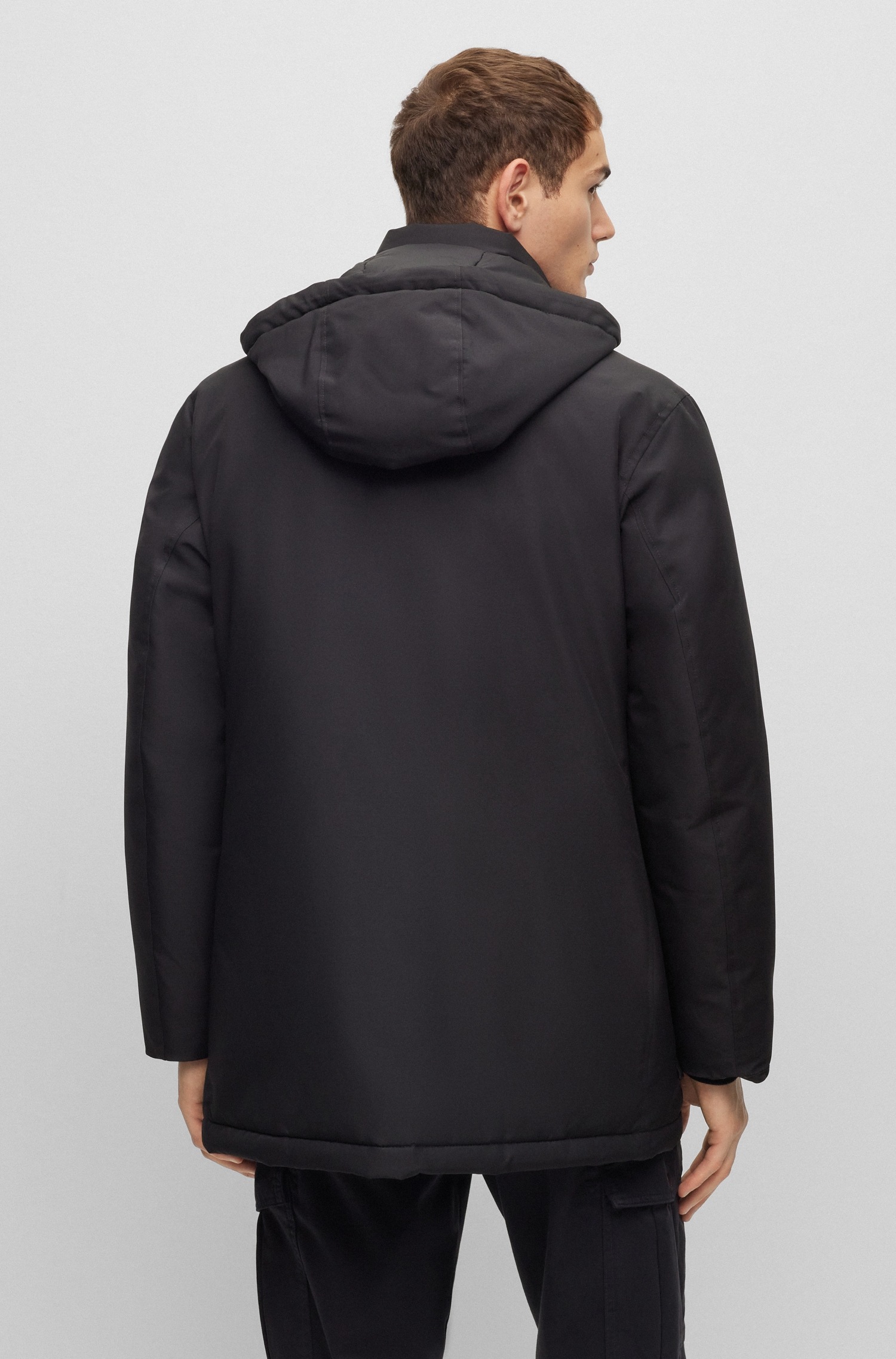 BOSS ORANGE Outdoorjacke »Osiass«, mit Kapuze, mit Knopfverschluss