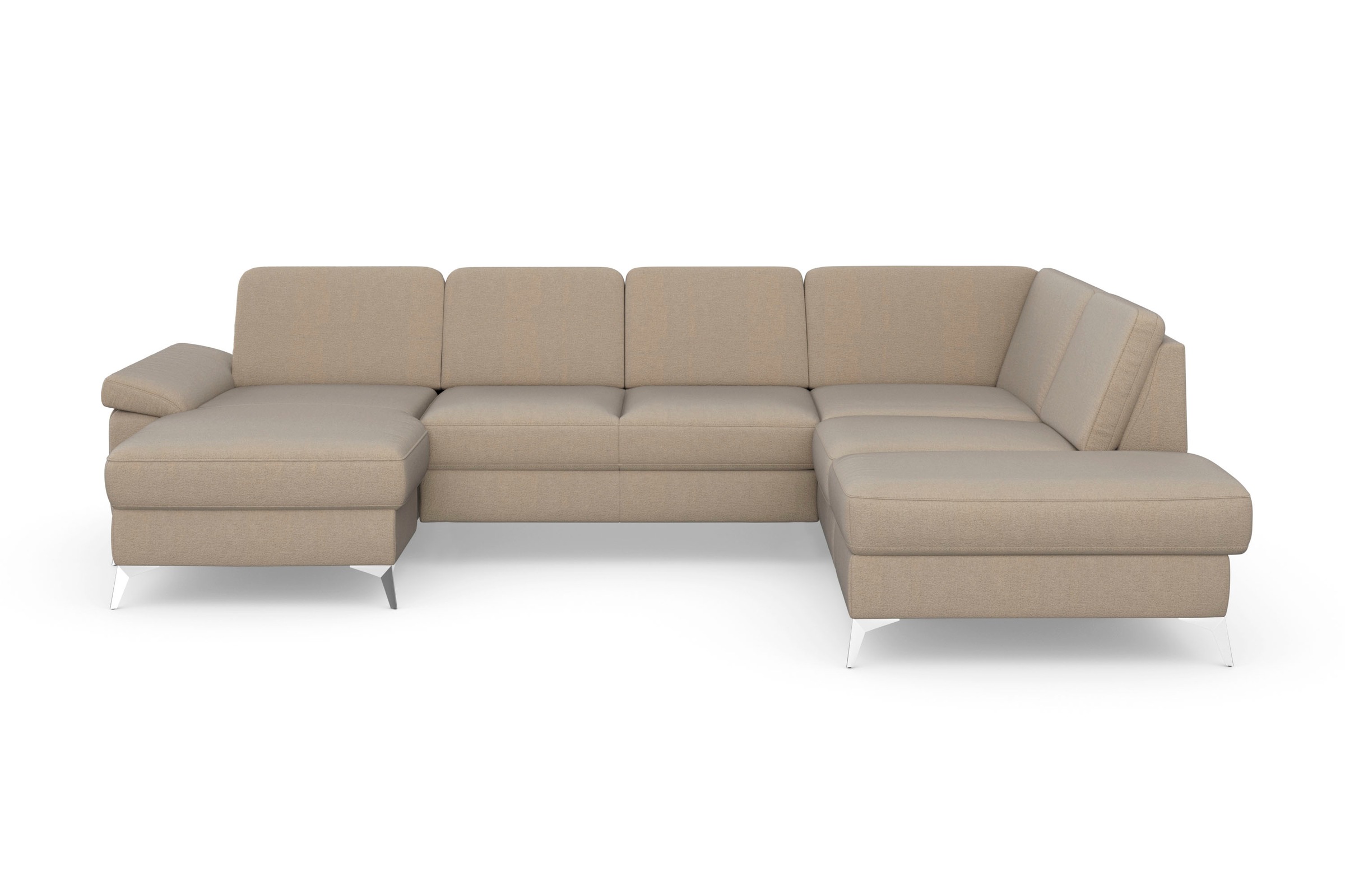 sit&more Wohnlandschaft »Padua U-Form«, inklusive Sitztiefenverstellung, Armteilfunktion und Federkern