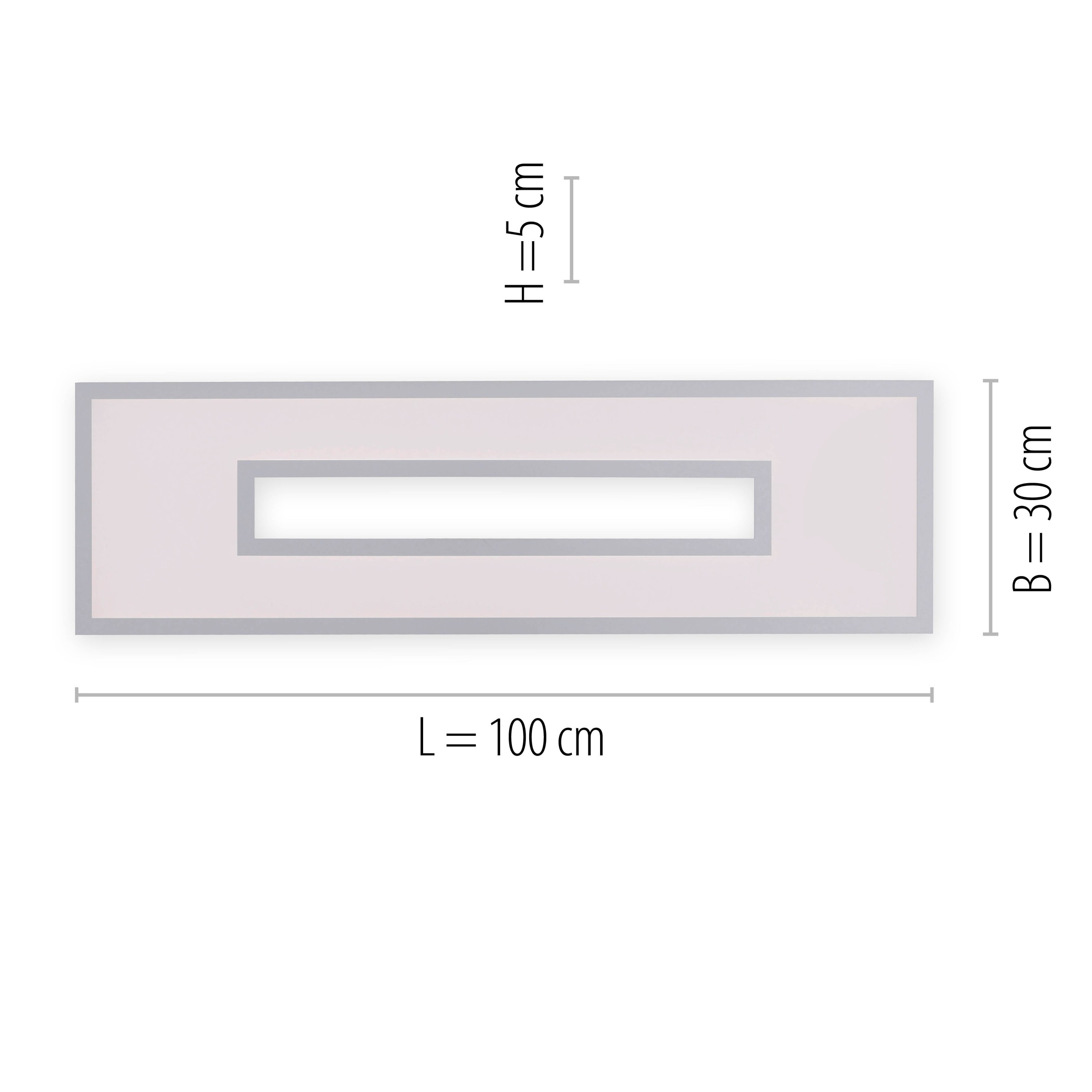 JUST LIGHT LED Deckenleuchte »RECESS«, 1 flammig, Leuchtmittel LED-Board-LED-Board | LED fest integriert, dimmbar über Fernbedienung