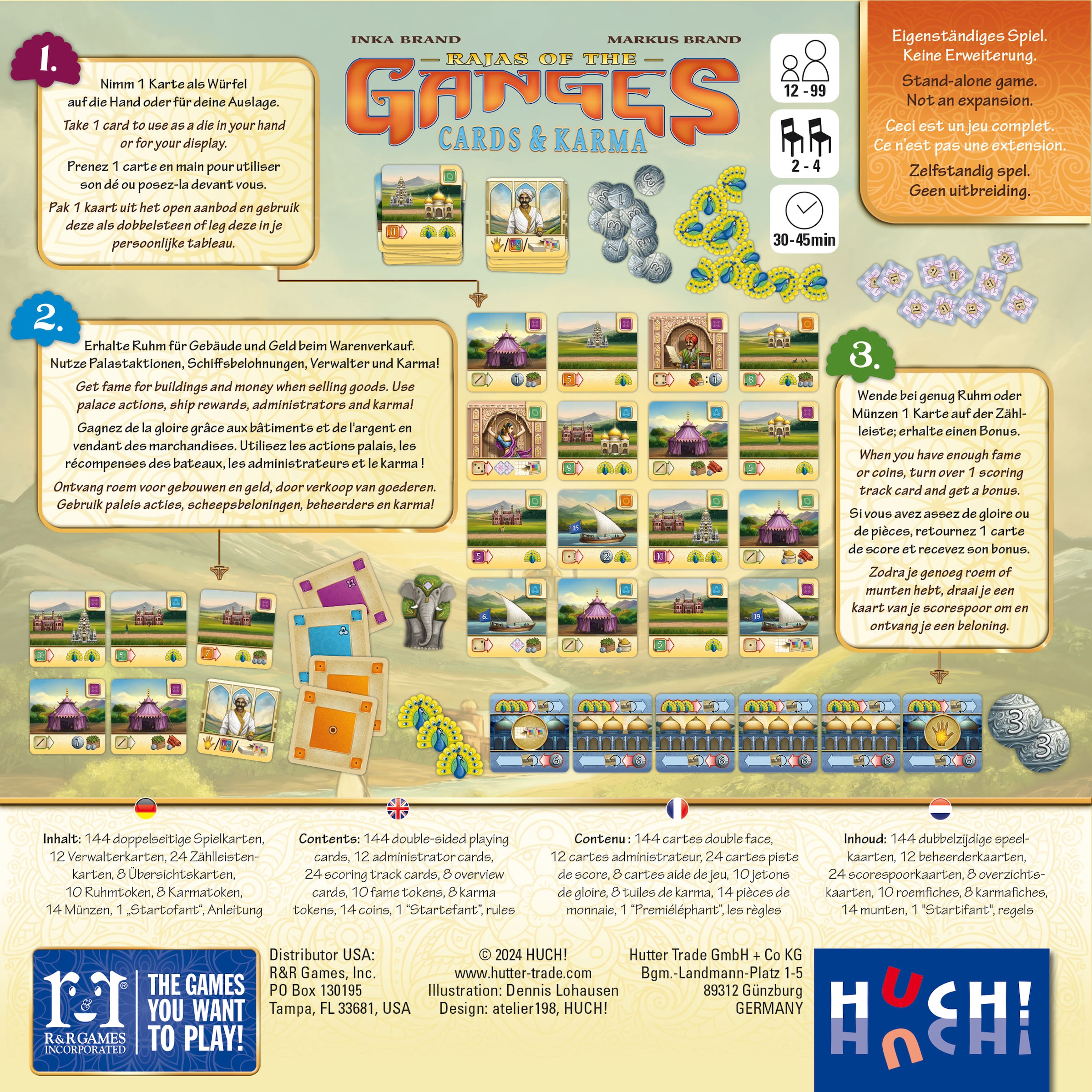 HUCH! Spiel »Rajas of the Ganges - Cards & Karma«
