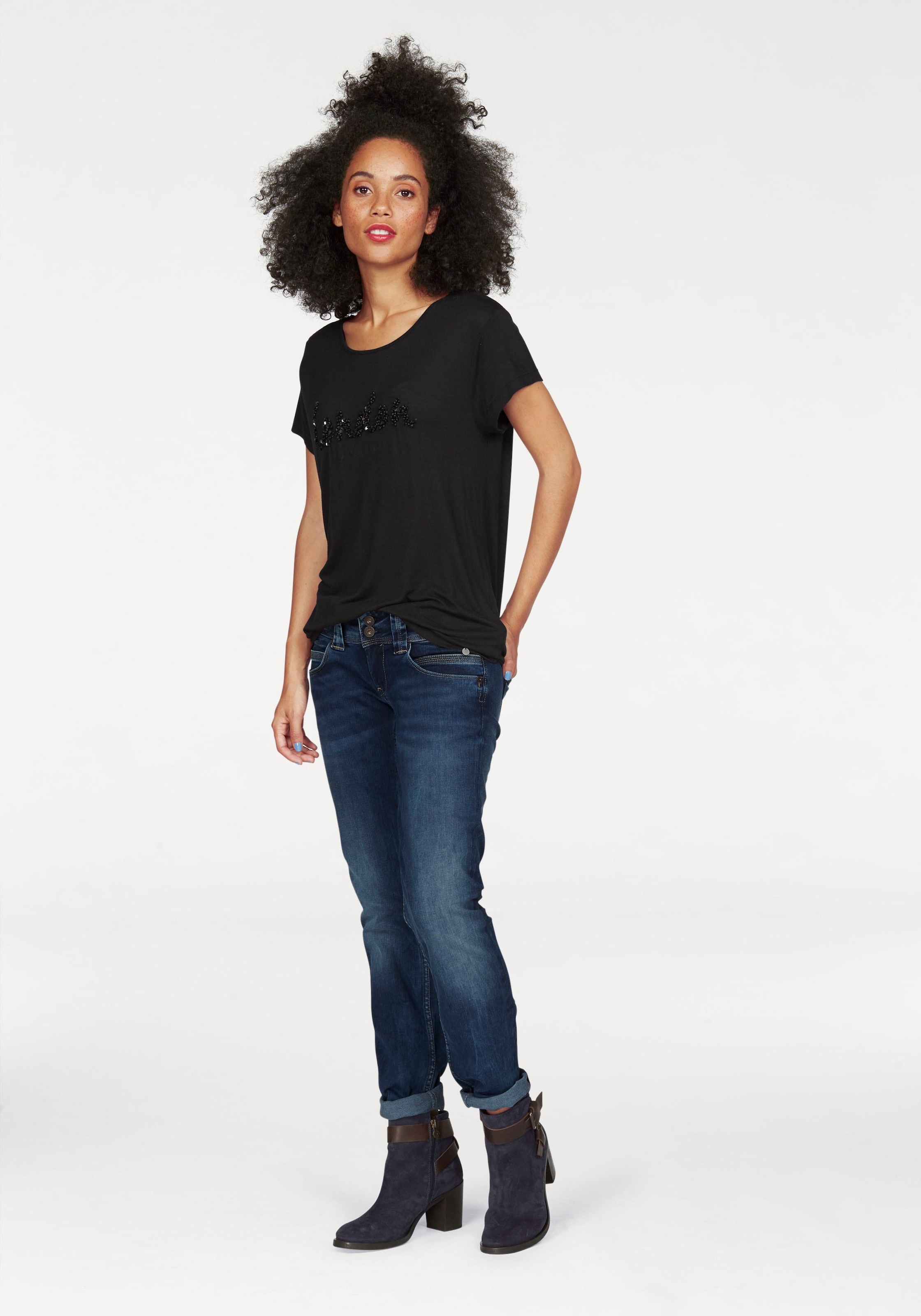 Jeans mit Pepe bestellen Regular-fit-Jeans »VENUS«, Badge