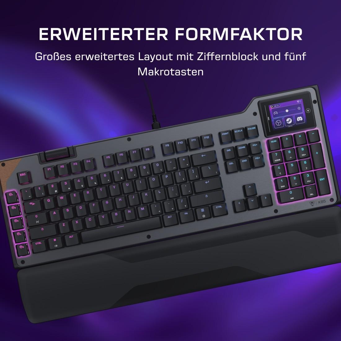 Turtle Beach Gaming-Tastatur »Command KB5« (Angenehmes Tippen | Handgelenkauflage)