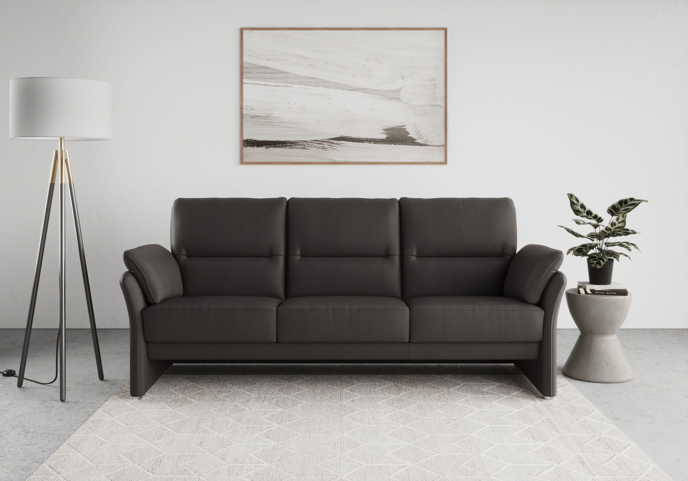 DOMO collection 3-Sitzer »Pina, schmale Armlehnen, mit Federkern, kompakt & günstig online kaufen