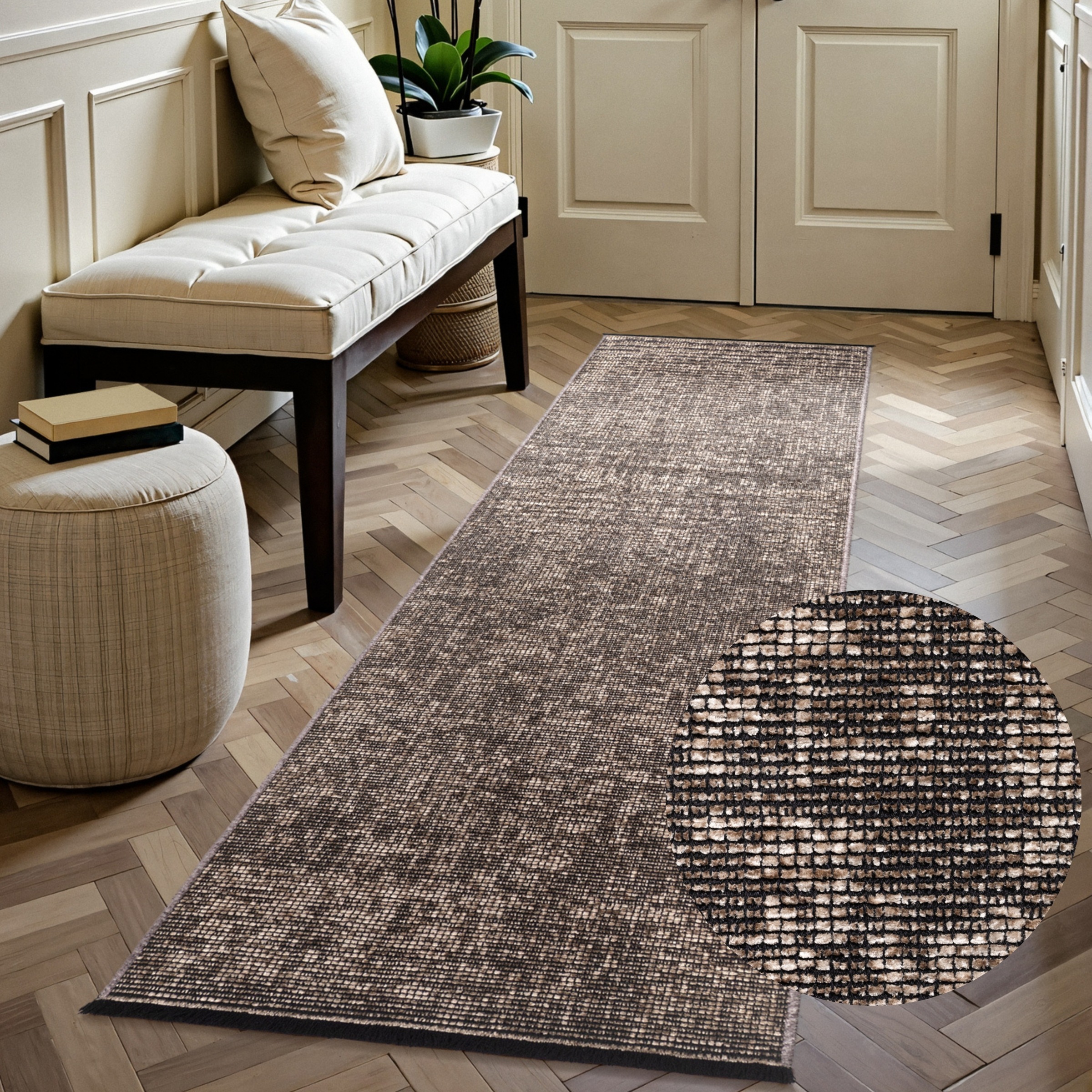 ELLE DECORATION Teppich »Prisma« rechteckig 5 mm Höhe Glanz-Effekt, Karo De günstig online kaufen