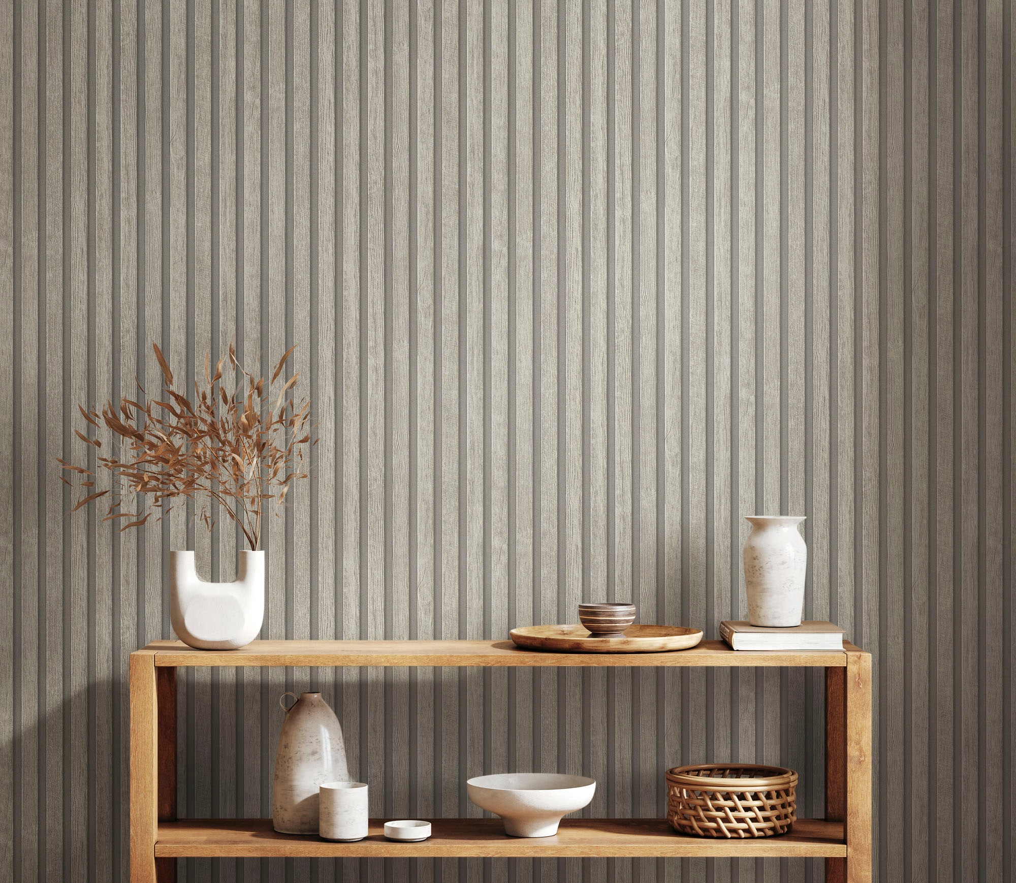 A.S. Création Vliestapete »PrintWalls II Skandinavische Holzpaneele«, matt-gemustert-neutral, Holzoptik Vlies Vlies Wand Tapeten Wohnzimmer Schlafzimmer Küche Optik