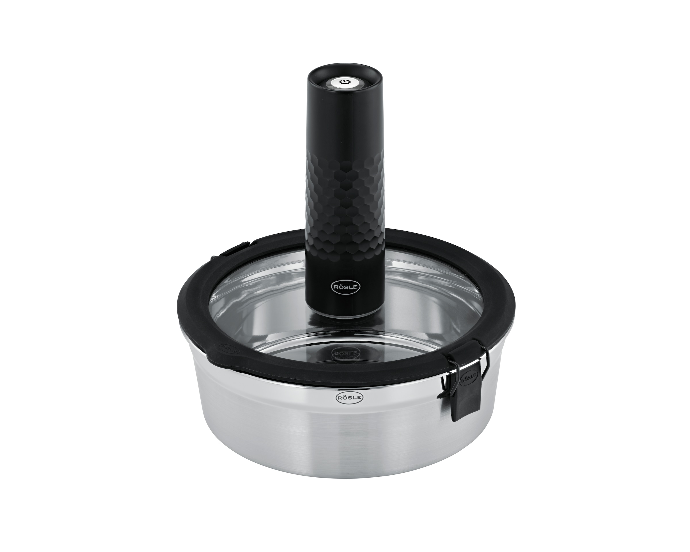 RÖSLE Deckel »Vakuumdeckel FLEXX 2GO 1,4 L rund mit Clips« Deckel für 1,4 L Dose FLEXX 2GO