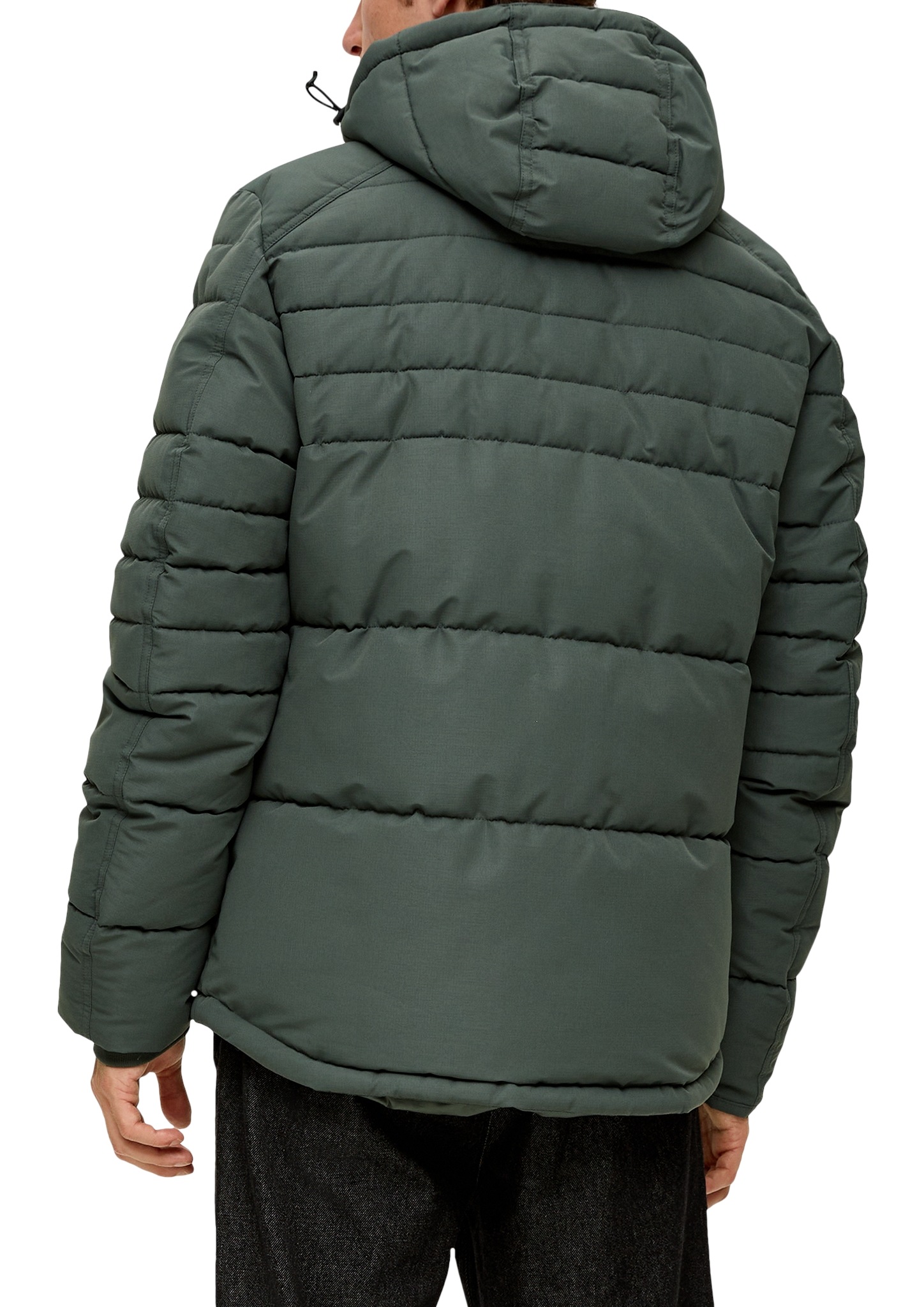 s.Oliver Outdoorjacke, mit Kapuze, mit Label-Patch am Arm