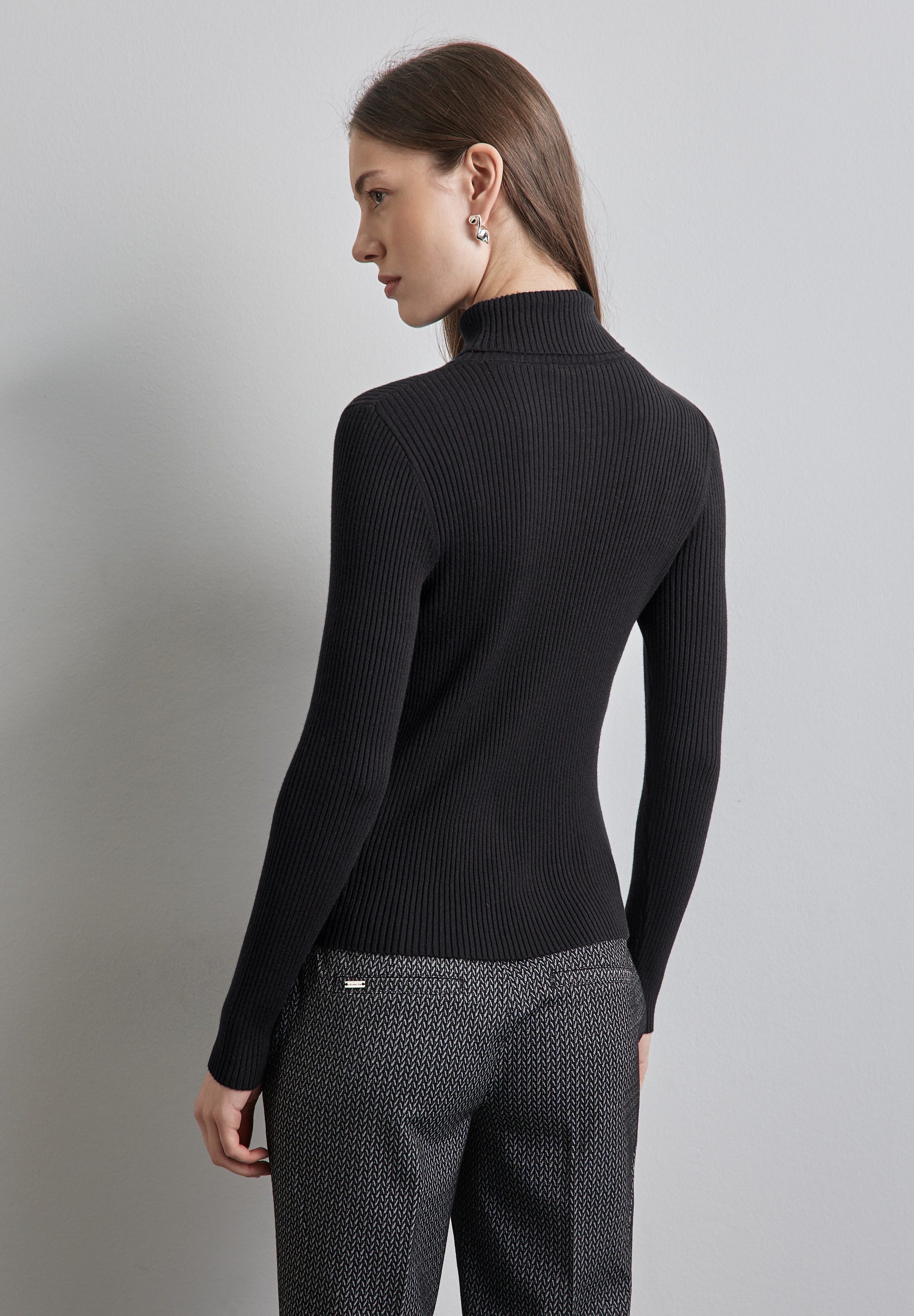 STREET ONE Rollkragenpullover, mit Rippstruktur