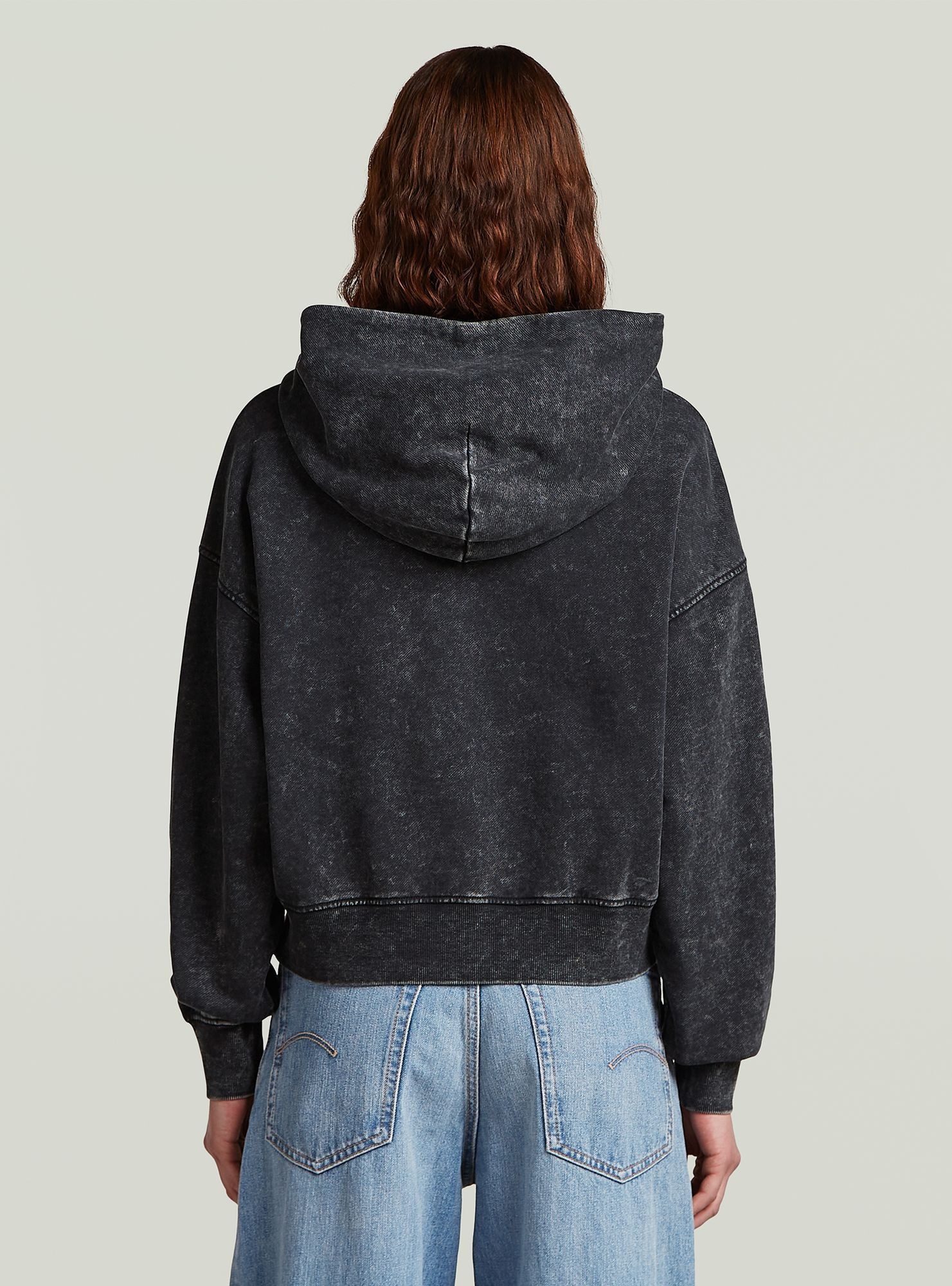 G-STAR Longpullover »Washed A Line Script Hoodie Sweater«