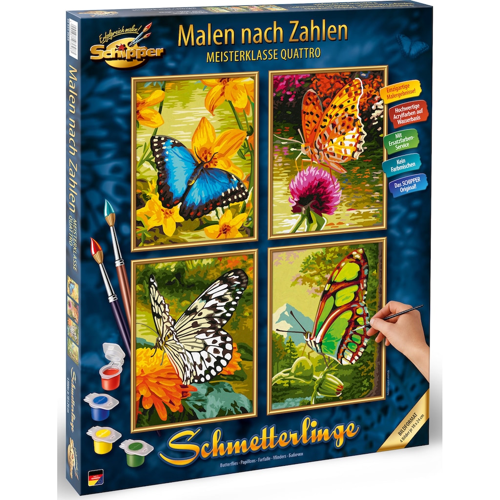 Schipper Malen nach Zahlen »Meisterklasse Quattro - Schmetterling«, Made in Germany