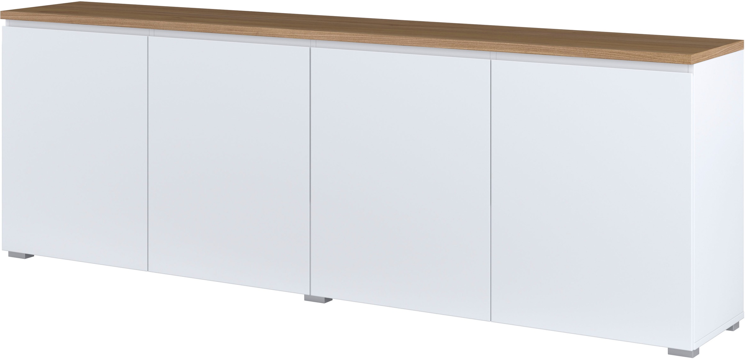 INOSIGN Sideboard »Modo, Breite 200 cm, moderne grifflose Kommode 4Türen« A günstig online kaufen