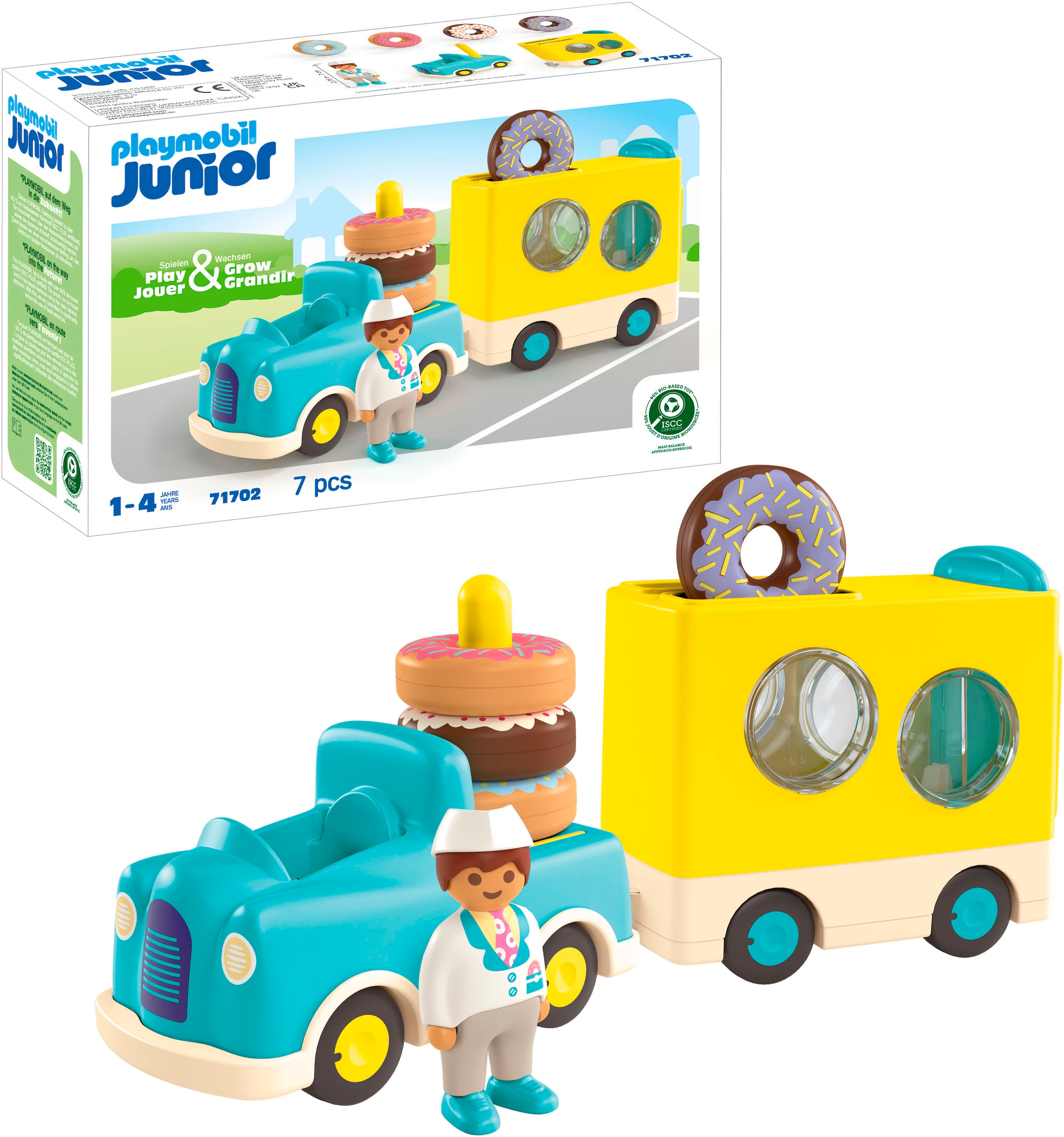 Playmobil® Konstruktions-Spielset »Verrückter Donut Truck mit Stapel- und Sortierfunktion  (71702)« JUNIOR; Made in Europe