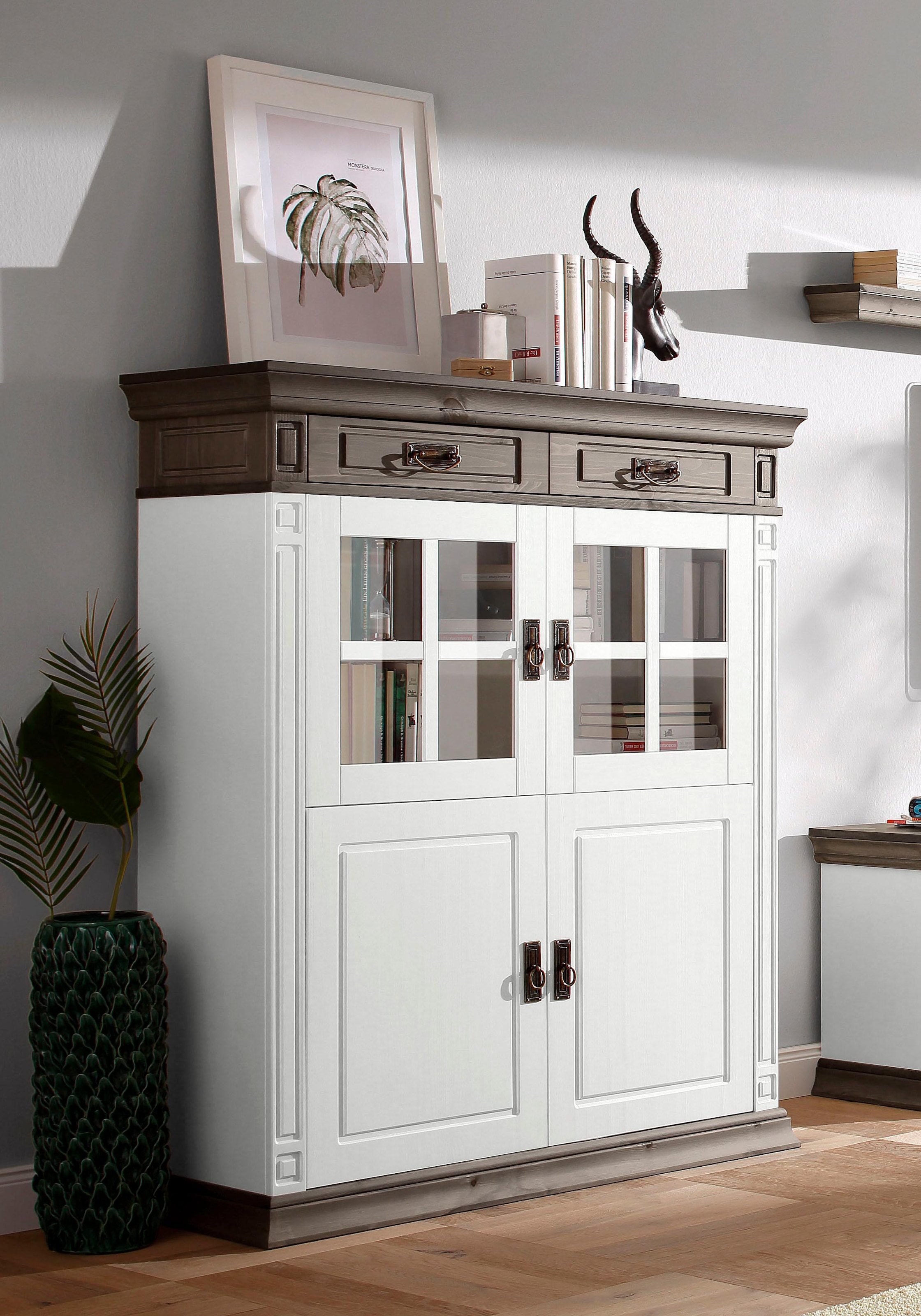 Home affaire Highboard »Vinales«, Vitrine, Breite 112 cm