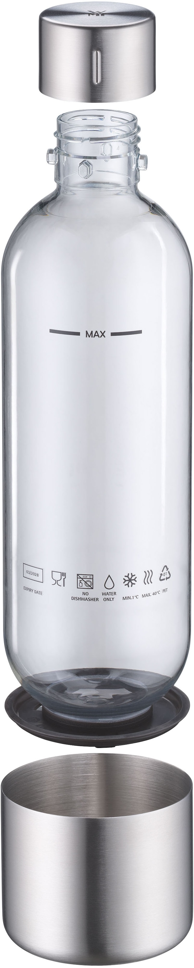 WMF Wassersprudler Flasche »Element One«, (1 tlg.), High-Quality PET, kompatibel mit WMF Element One Wassersprudler