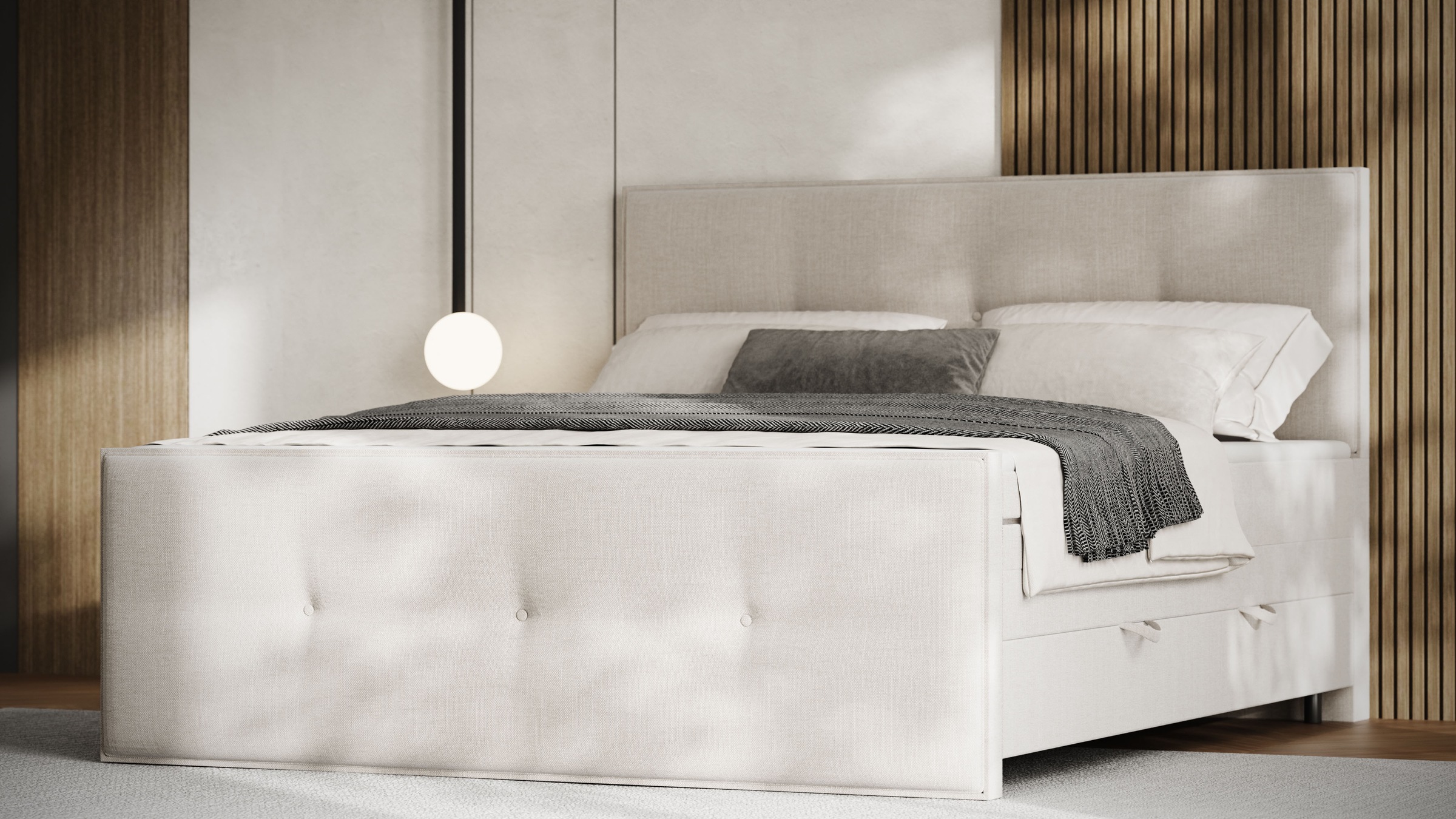 FORTE Boxspringbett »Eve inkl. zwei Bettkästen und Kaltschaum Topper«, und günstig online kaufen