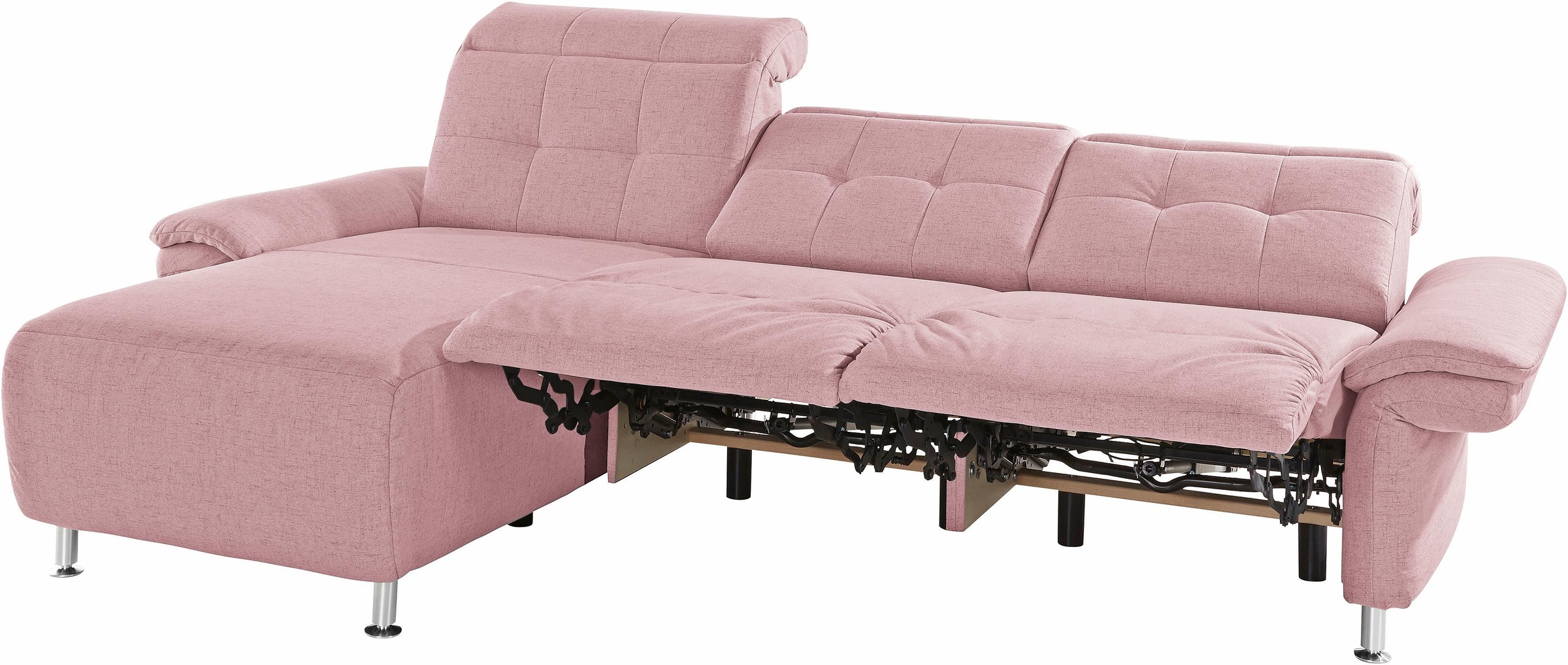 Places of Style Ecksofa »Manhattan L-Form«, 2 Sitze mit elektrischer Relaxfunktion, verstellbare Armlehnen