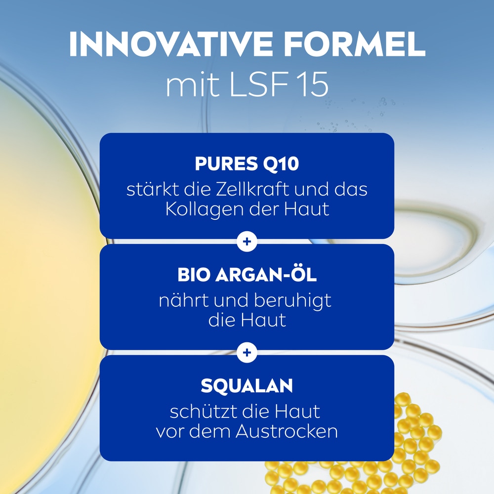 Nivea Tagescreme »Q10 Anti-Falten Power Reichhaltige Tagespflege LSF 15« spendet intensive Feuchtigkeit für 24 Stunden