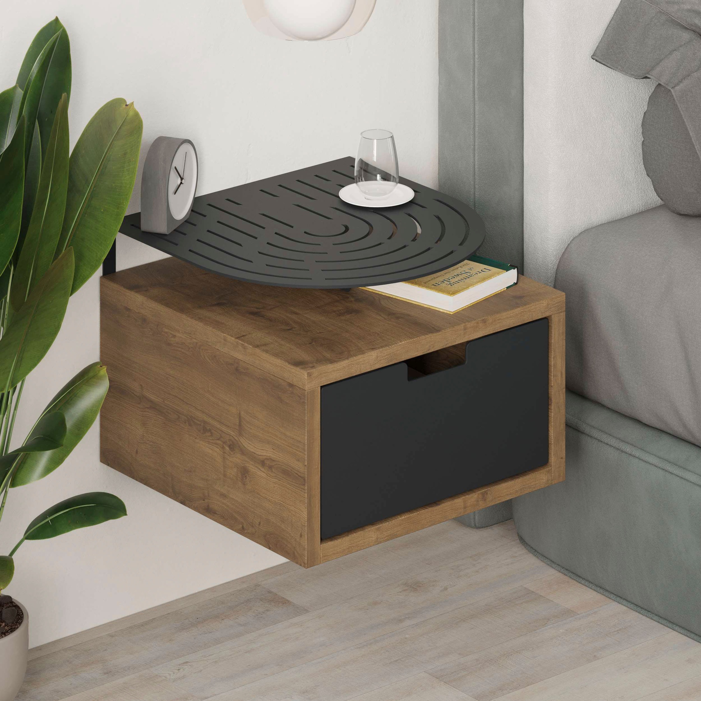 Decortie Nachttisch »OSLO NACHTTISCH«, (Packung, 1 St.), Leichte Montage, L günstig online kaufen