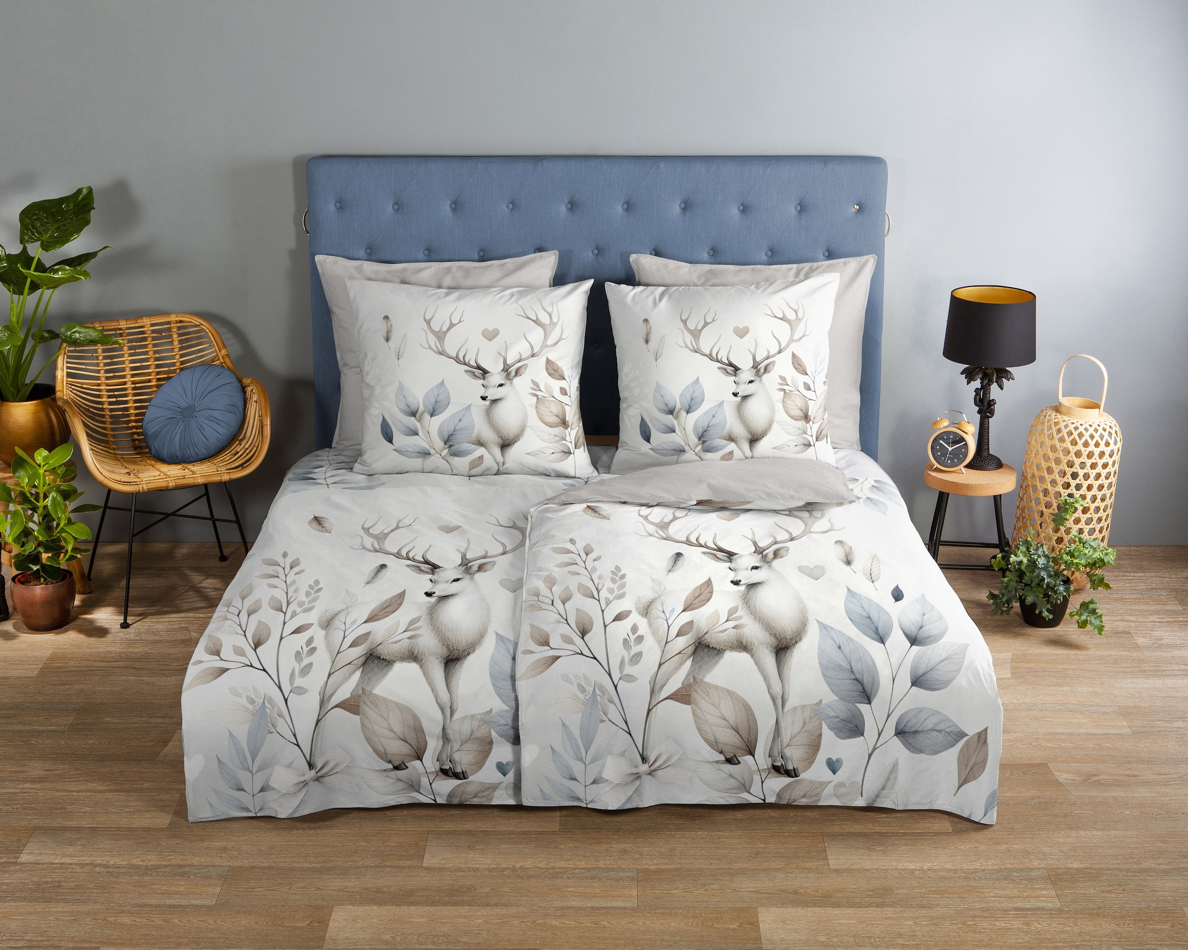 good morning Wendebettwäsche »Norda« 3 Stk. tlg. 100% Baumwolle, Renforcé, günstig online kaufen