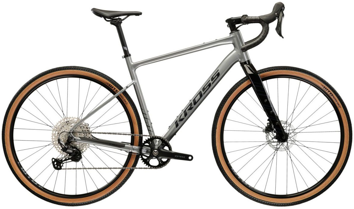 Kross Gravelbike »Gravelbike Esker 5.0 GRX 1X12 Grau 12 Gänge« 12 Gang Shimano GRX RX822 Schaltwerk Kettenschaltung