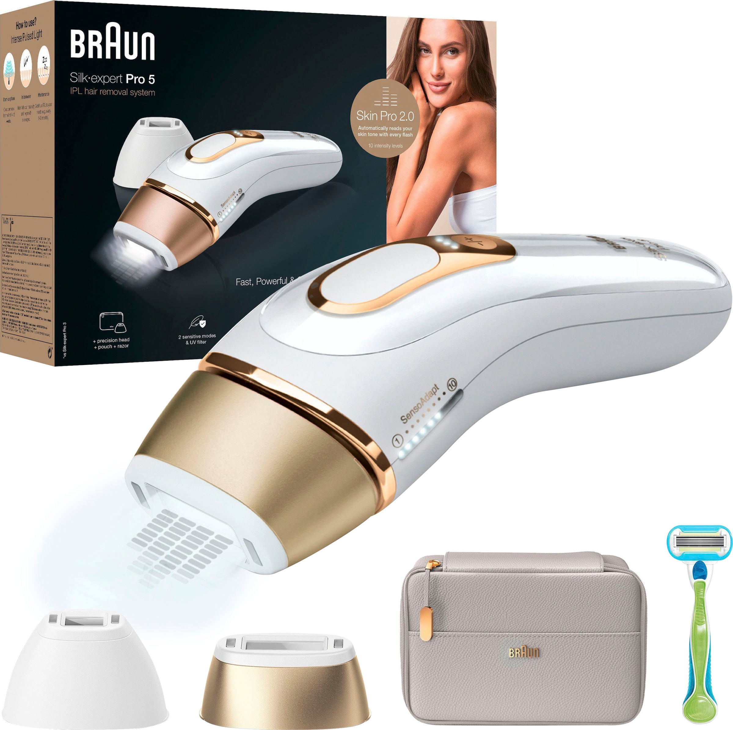 Braun IPL-Haarentferner »Braun Silk-Expert Pro 5 PL5154 IPL«, 400.000  Lichtimpulse, Skin Pro 2.0 Sensor online bestellen