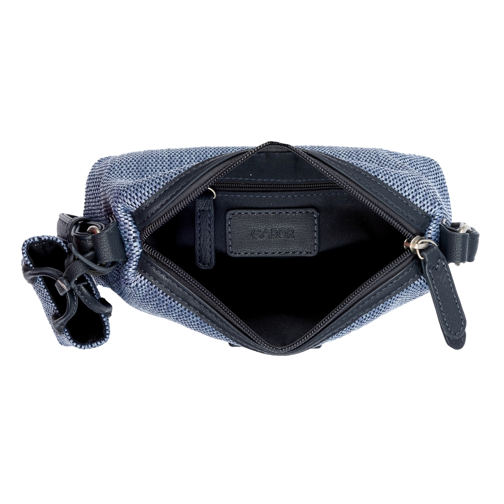 Gabor Handtasche »Granada Denada« sommerlich gestreiftem Bast & glattes Lederimitat mit Mini-Me Anhänger