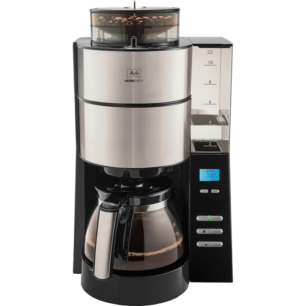 Melitta Kaffeemaschine mit Mahlwerk »AromaFresh 1021-01«, Papierfilter, 1x4