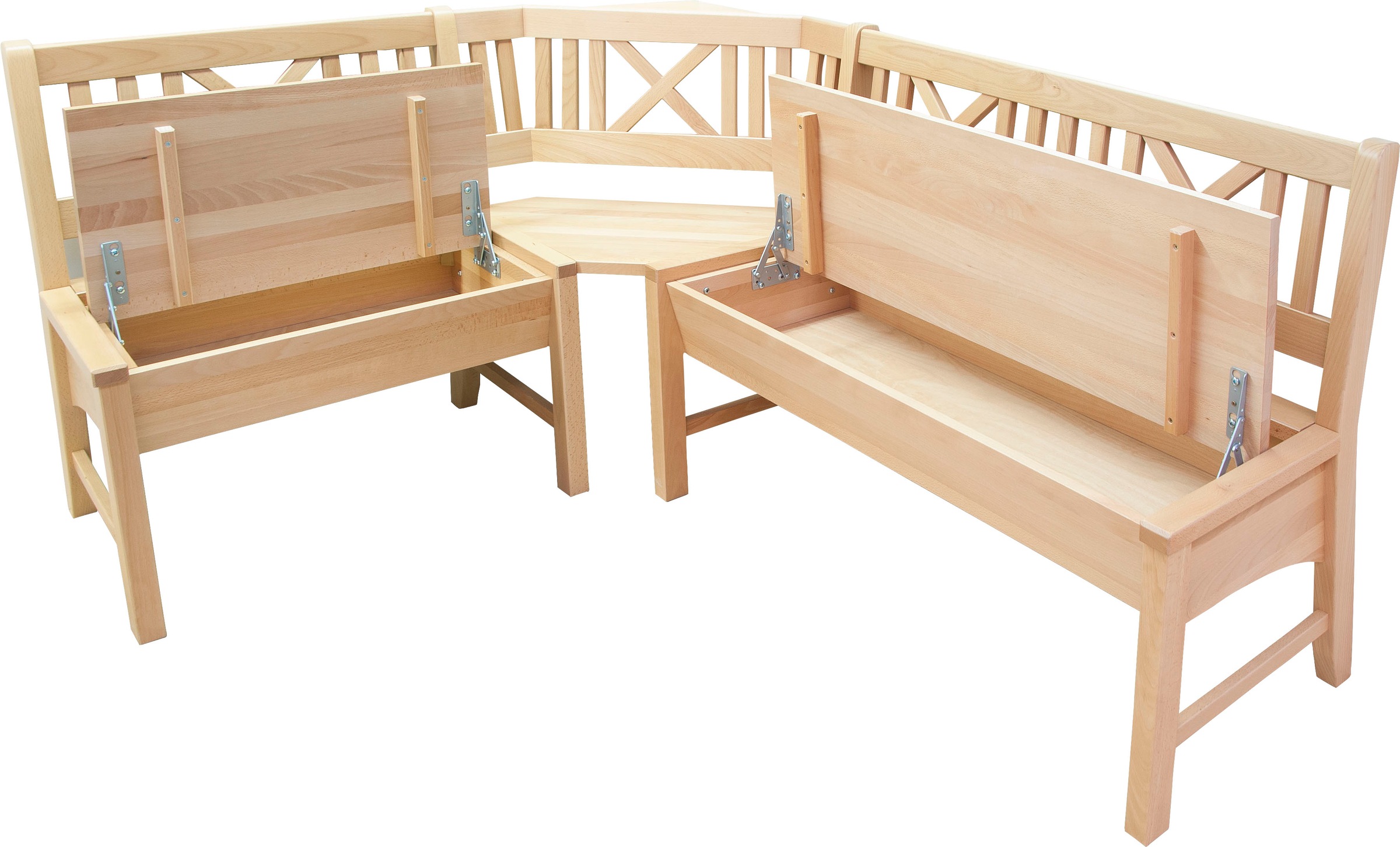 massivline&more Truhenbank "Bodensee", Gestell aus Massivholz, abnhembare S günstig online kaufen