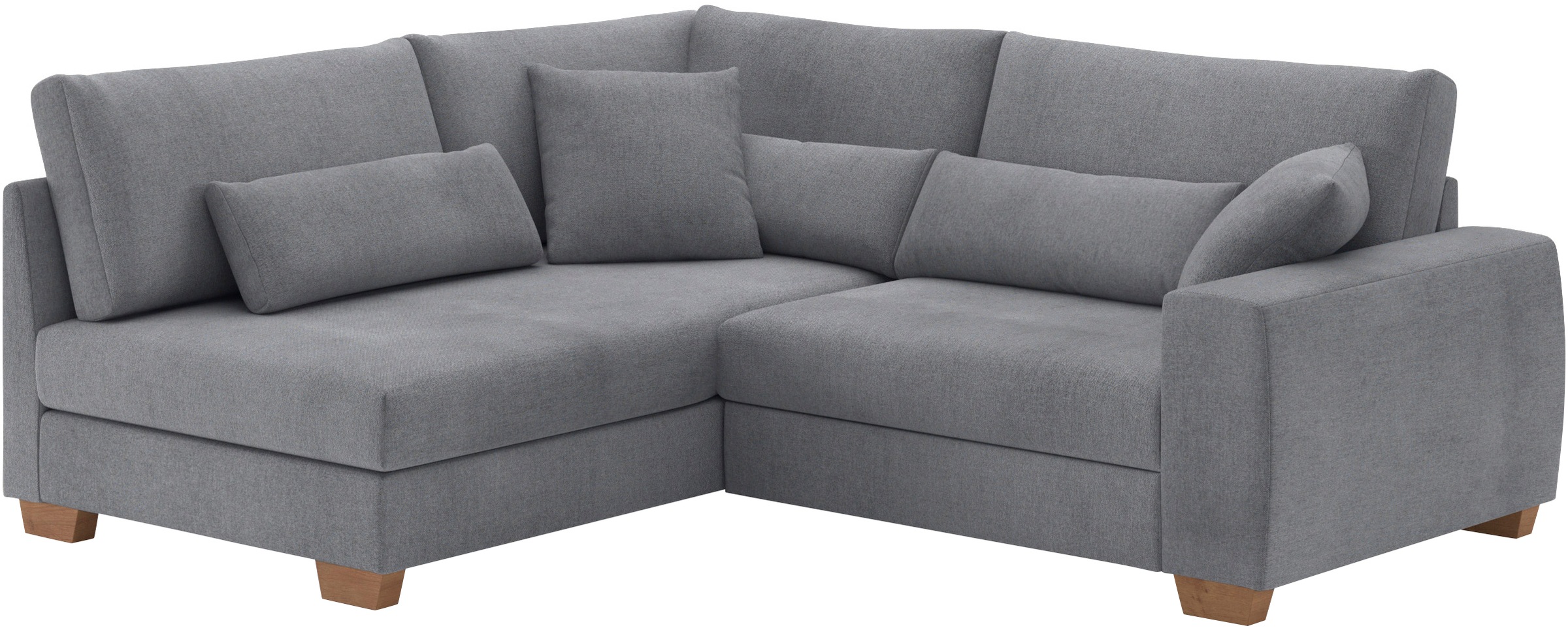 Mr. Couch Ecksofa »Hilla L-Form, bis 140 kg belastbar«, mit Taschenfederkern, wahlweise mit Bettfunktion