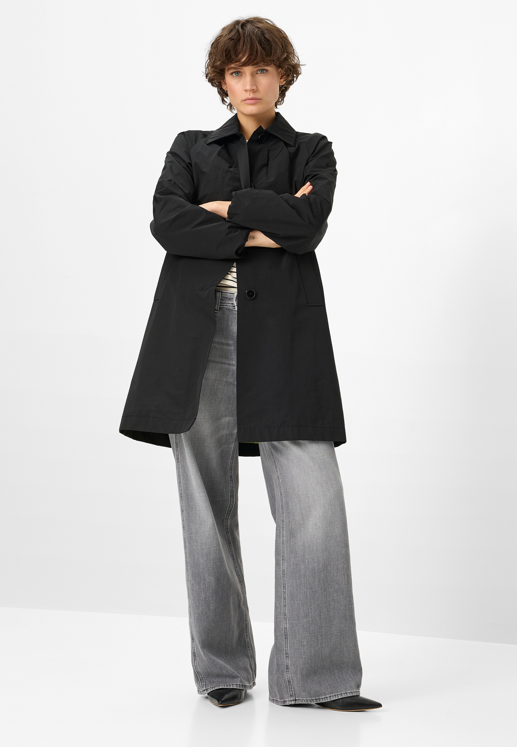 Fuchs Schmitt Kurzmantel Baumwollmix, Regular Fit, Leistentaschen