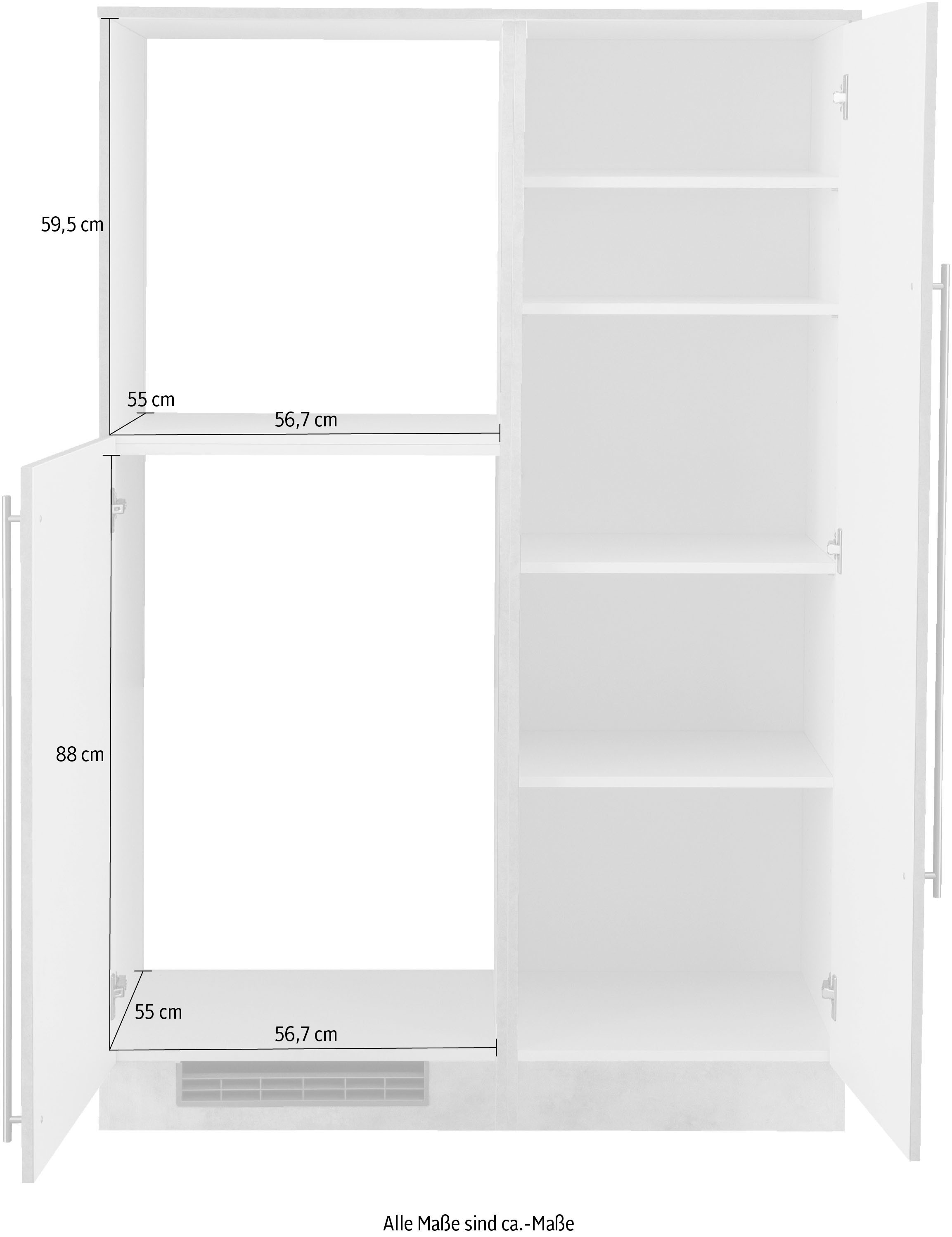 wiho Küchen Küche »Chicago« Back-/Kühlmodul, wahlweise mit E-Geräten, Breite 110 cm