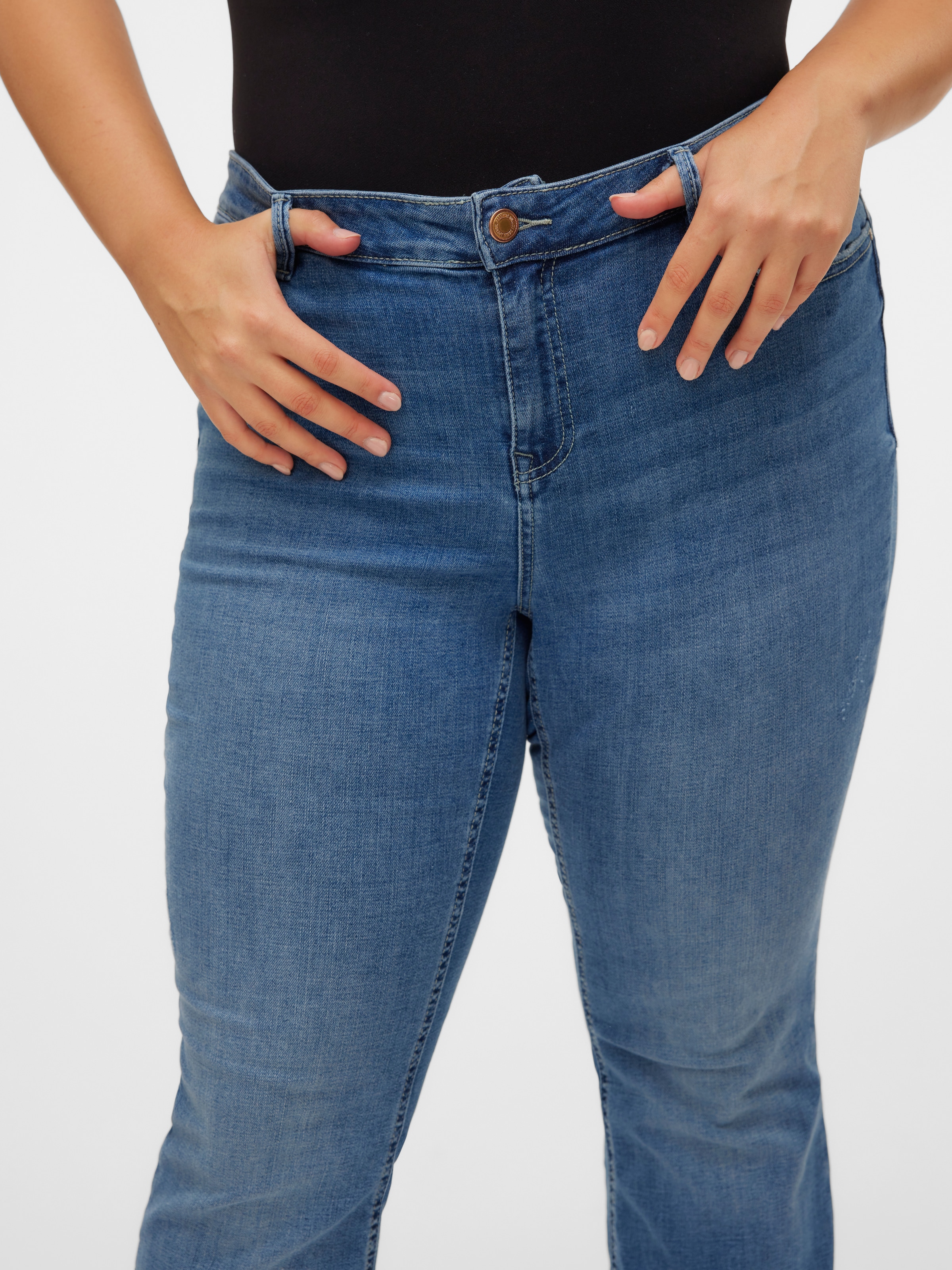 Vero Moda Curve Bootcut-Jeans »VMCFLASH MR FLARED JEANS LI347 GA CUR«