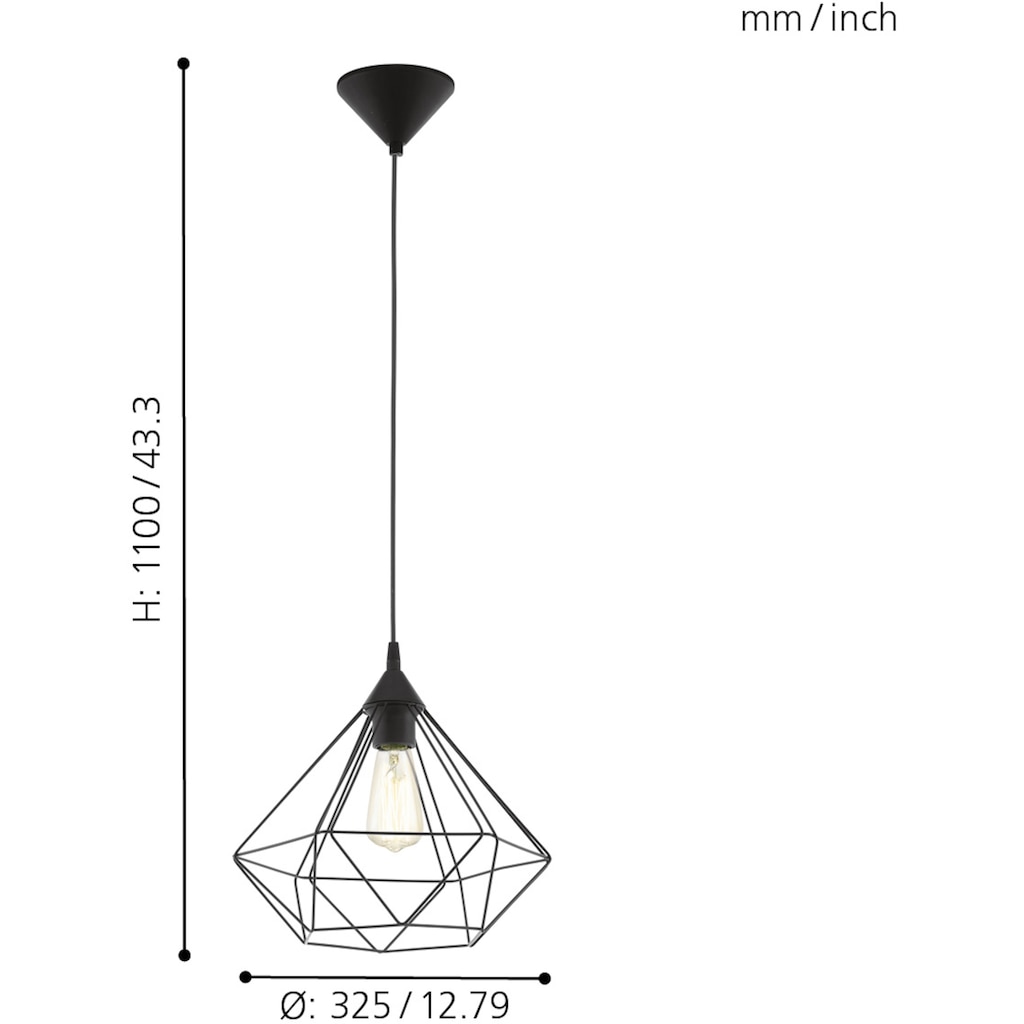 EGLO Pendelleuchte »TARBES«, 1 flammig-flammig