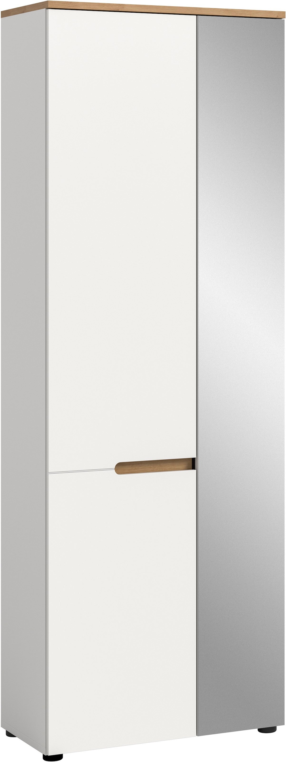 Home affaire Garderobenschrank »REHAT, TOPSELLER!, Höhe 190cm, 2 Türen, 6 Fächer, 1 Kleiderstange« in verschiedenen Farben erhältlich, 1 Stk. tlg. Garderobe, Flurschrank, Dielenschrank, Kleiderschrank, Garderobenmöbel