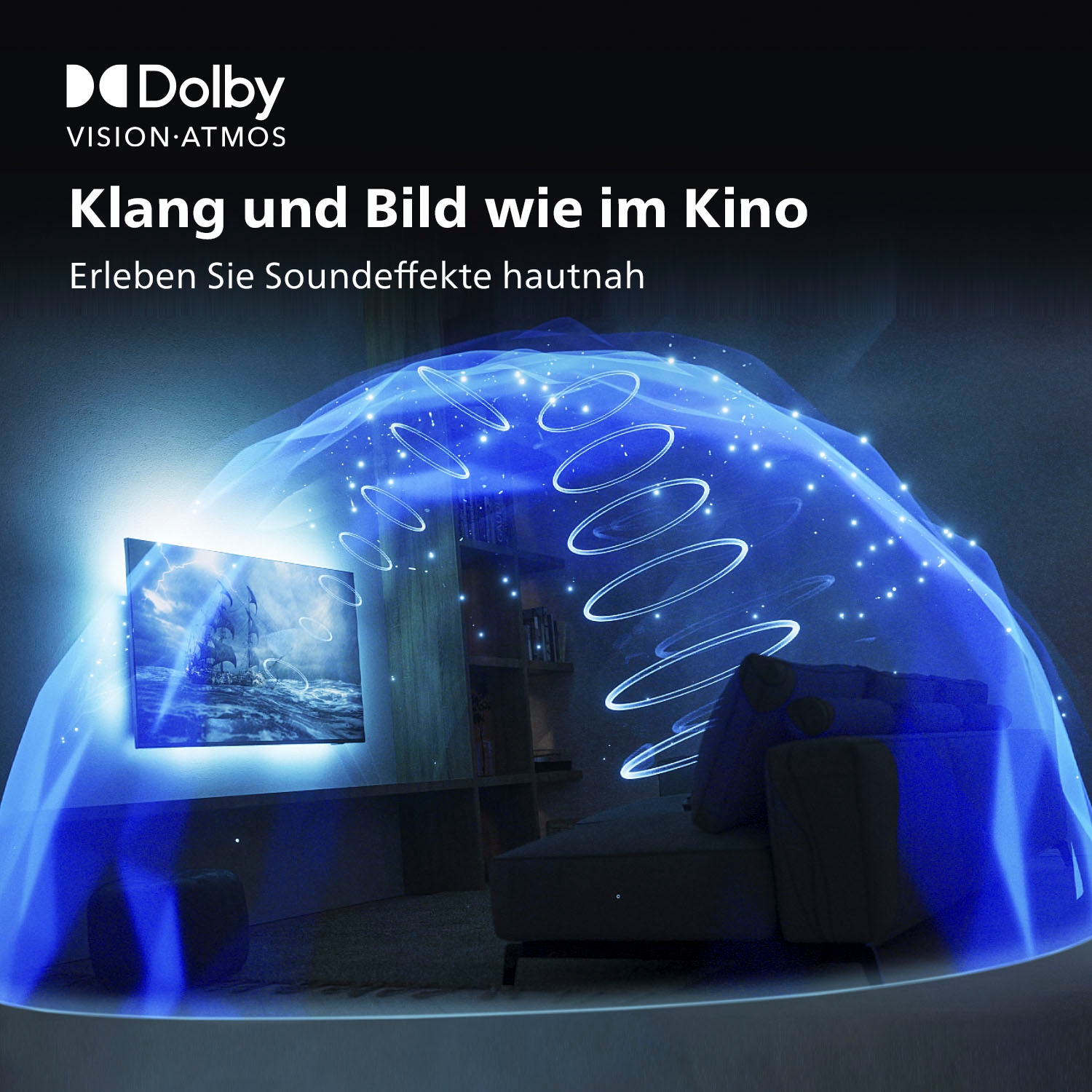 7. Bild von Philips OLED-Fernseher, 121 cm/48 Zoll, 4K Ultra HD, Android TV-Smart-TV, 3-seitiges Ambilight