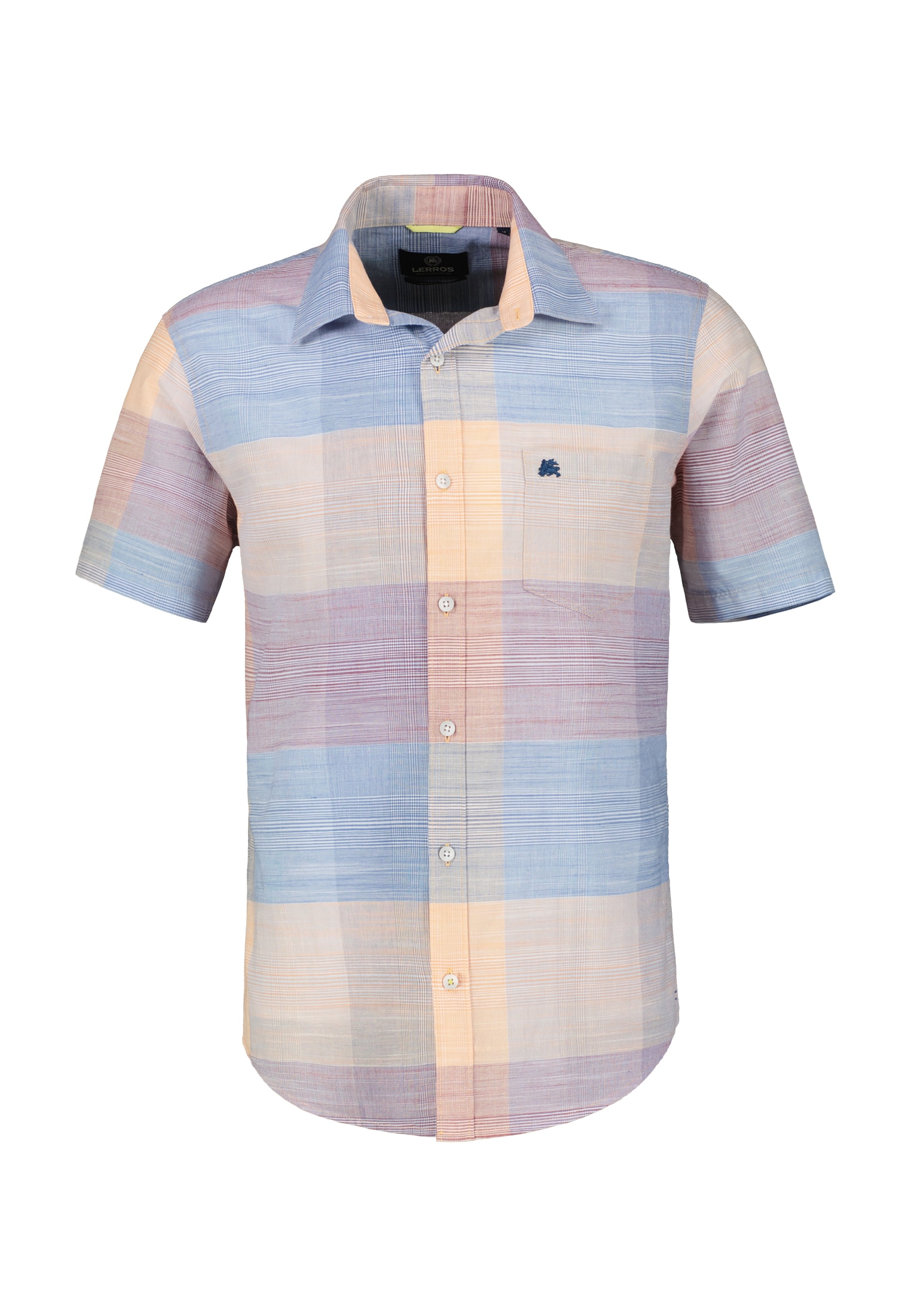 LERROS Kurzarmhemd »LERROS Kurzarmhemd *Slub Karo*«