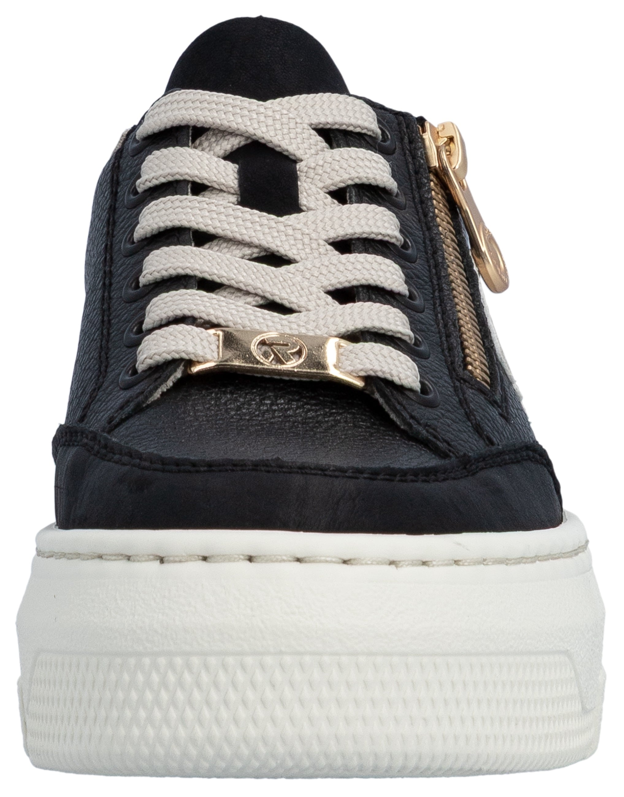 Rieker Plateausneaker  Schnürschuh, Halbschuh, Freizeitschuh mit seitlichem Reißverschluss