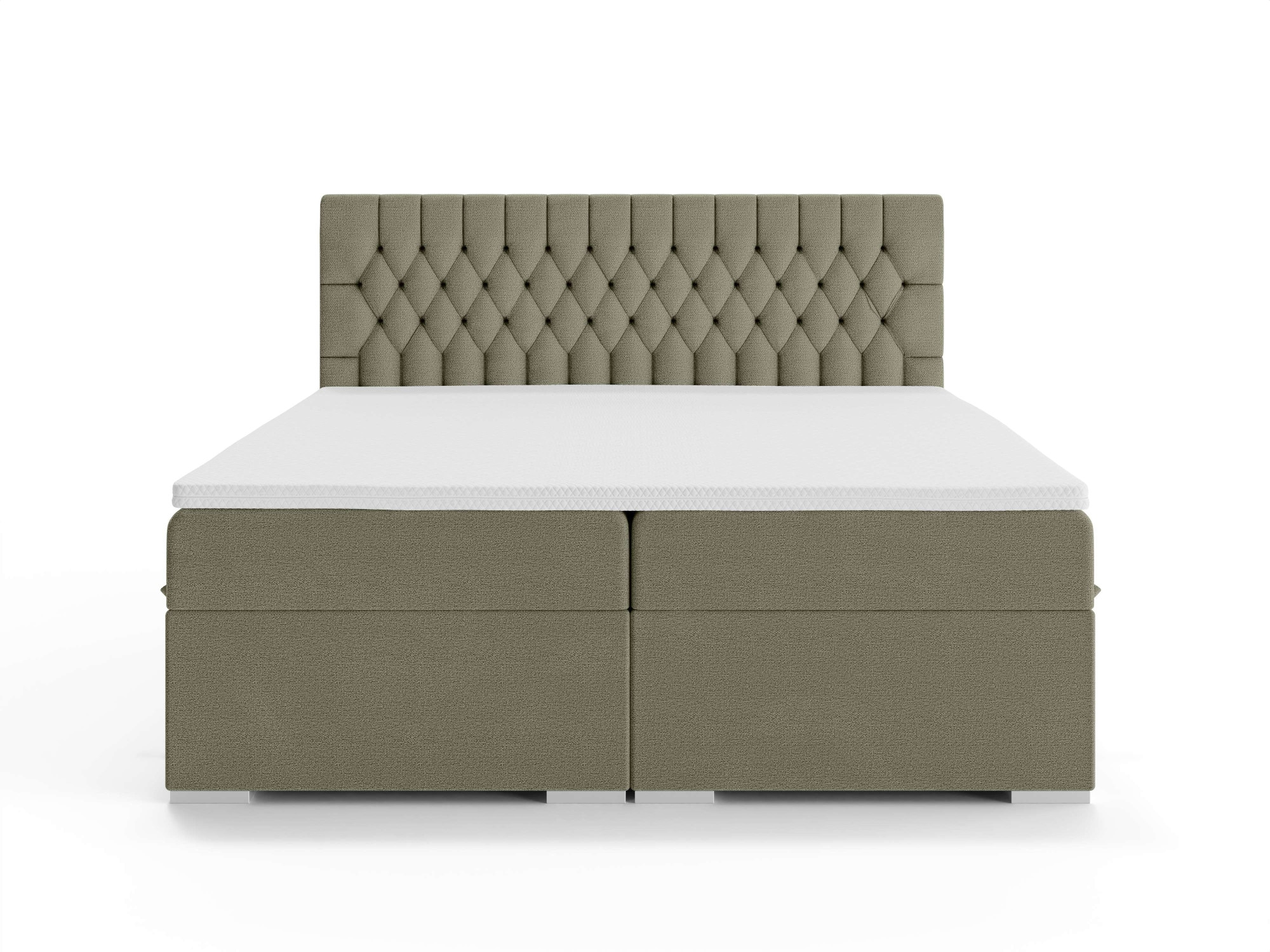 Leonique Polsterbett »ALIY mit Matratze und Topper, in 3 Breiten (140, 160 und 180 cm)«, Boxspringbett mit Kopfteil, Bettkasten, Matratze (BFK/TFK) und Topper