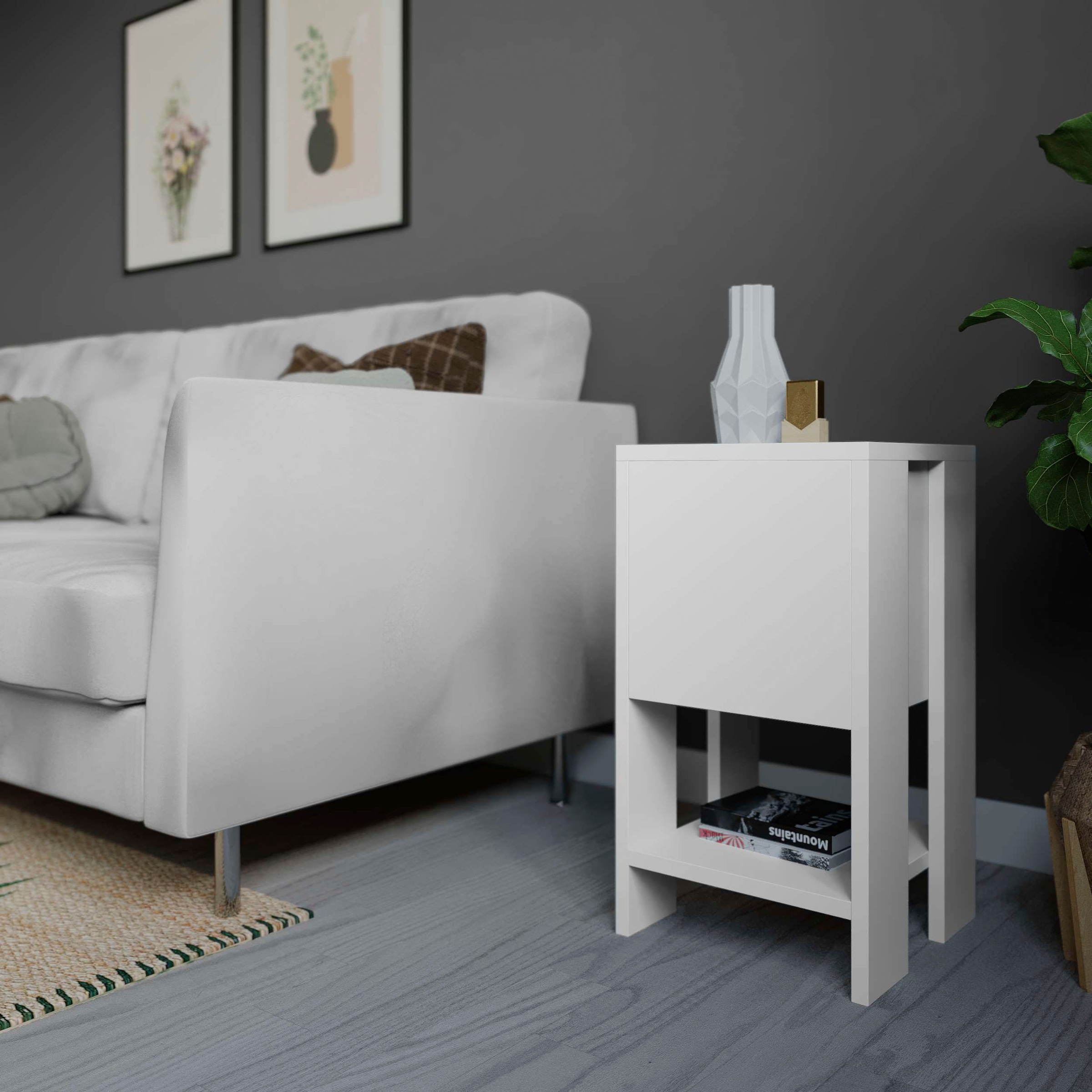 Decortie Nachttisch »EMA NACHTTISCH«, (Packung, 1 St.), Leichte Montage, Lagerung, Platzsparend