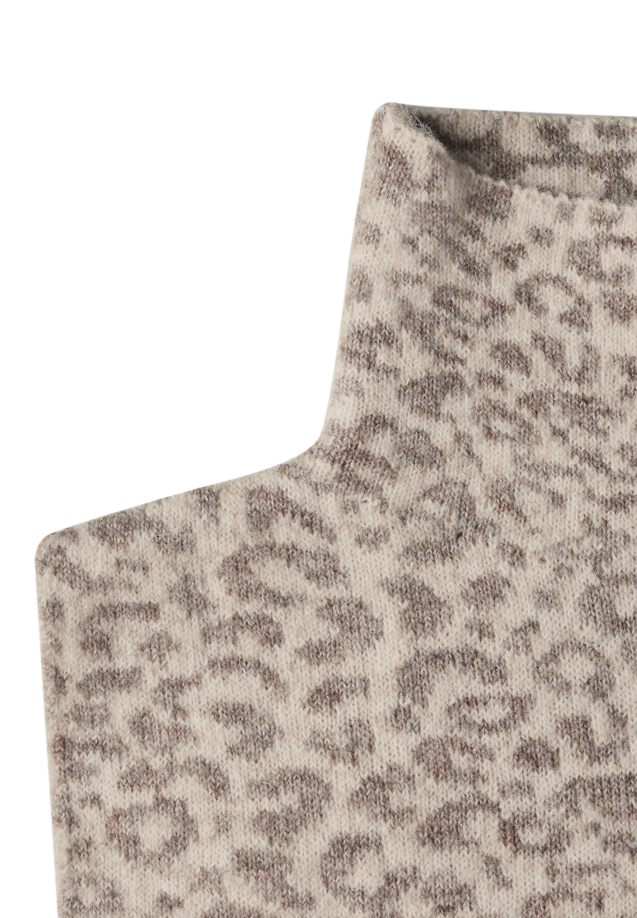 STREET ONE Pullunder Jacquard Kragen / Strickkragen mit Leo-Muster