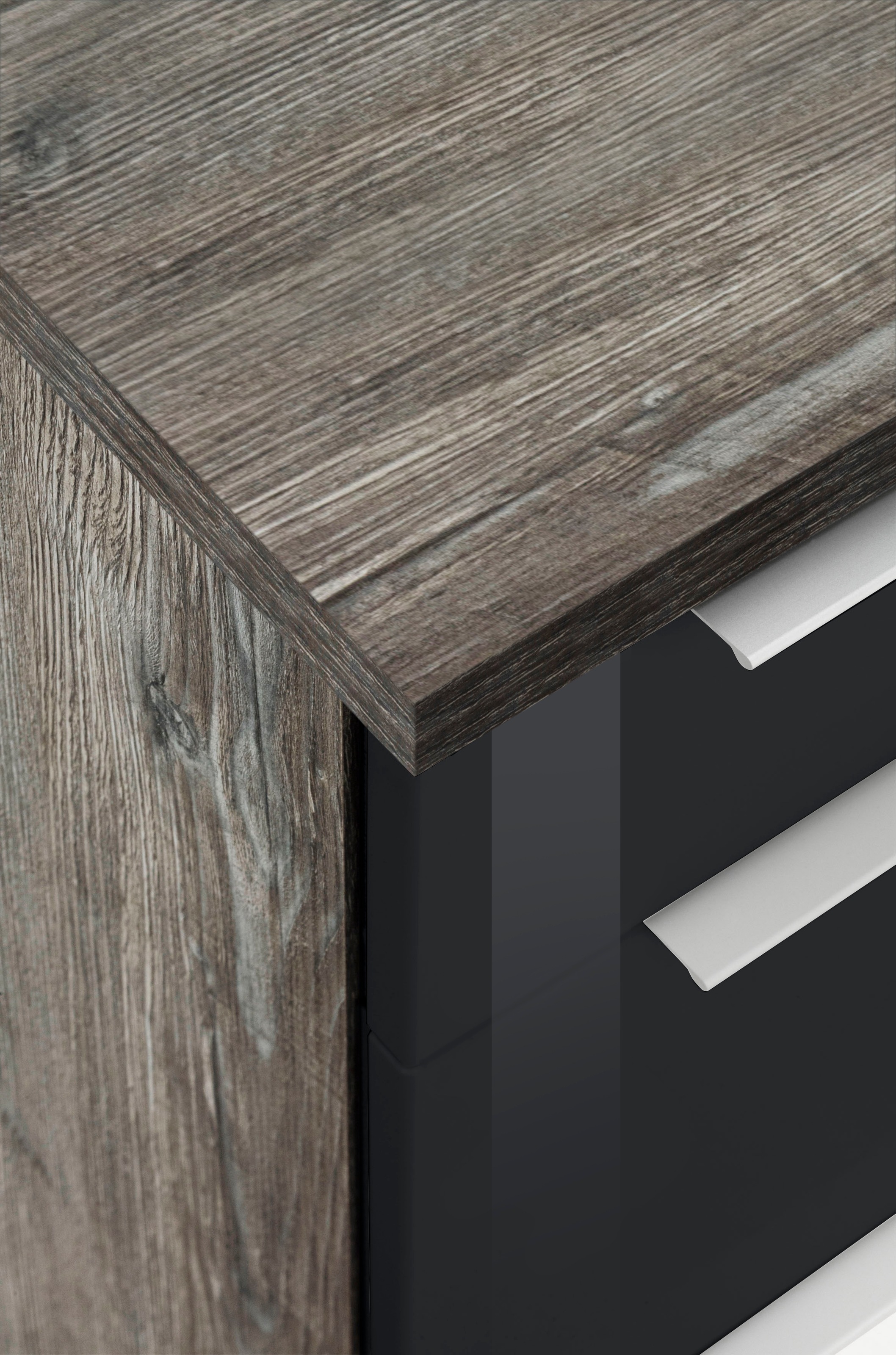 KOCHSTATION Küchenzeile »KS-Brindisi Breite 280 cm«, wahlweise mit E-Geräten und Induktion, mit MDF-Fronten und Regal