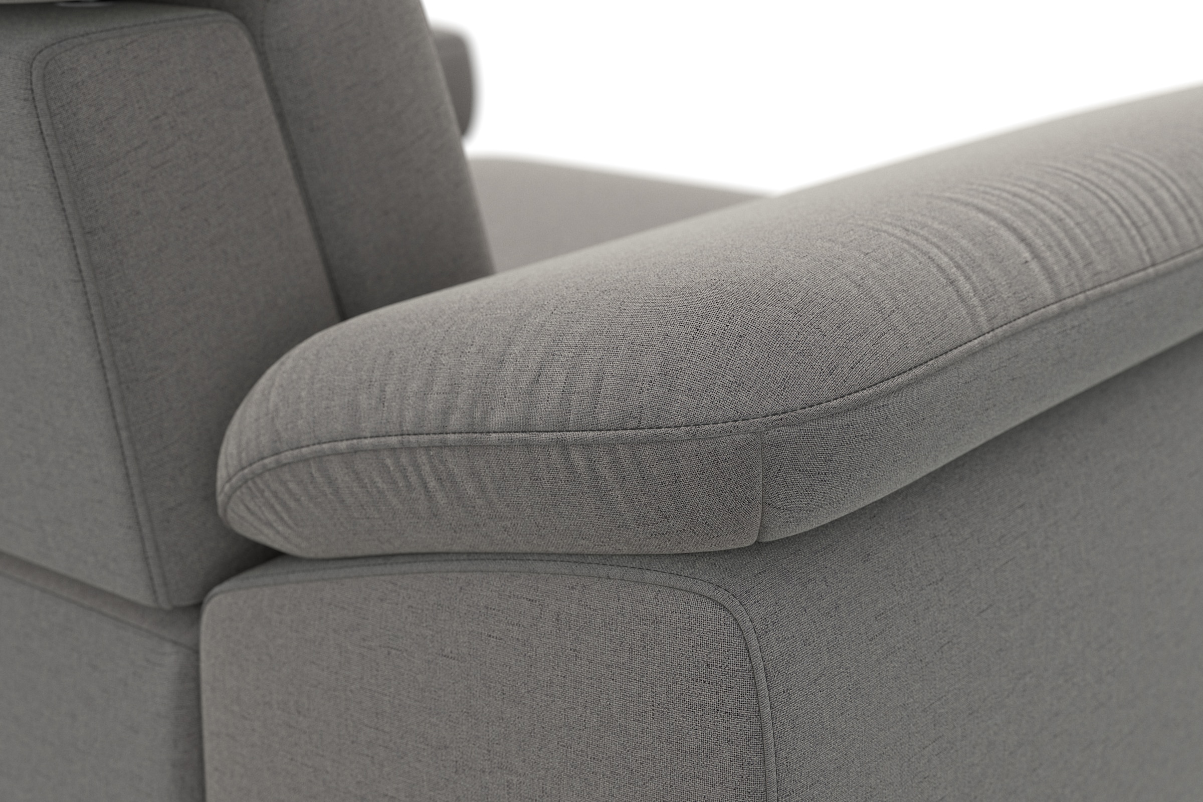 sit&more Ecksofa »Cabrio L-Form, mit Sitztiefenverstellung, Arm- und Kopfteilverstellung«, 2 Nierenkissen, Federkern, optional Bettfunktion und Stauraum