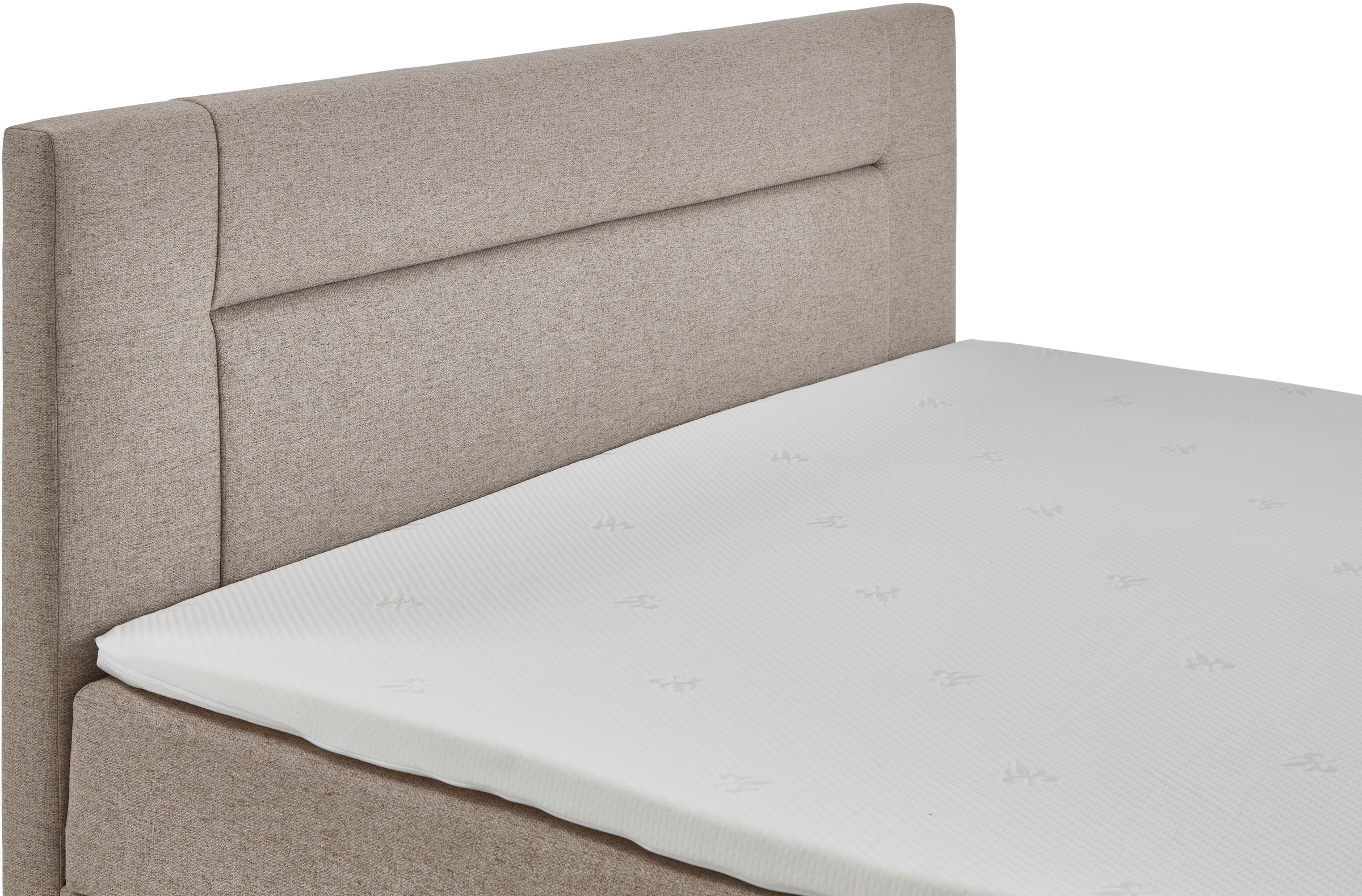 INOSIGN Boxbett »Escalon II, mit Bettkasten, inkl. Topper, mit Holzfüßen«, erhältlich in den Breiten 120x200cm und 180x200cm